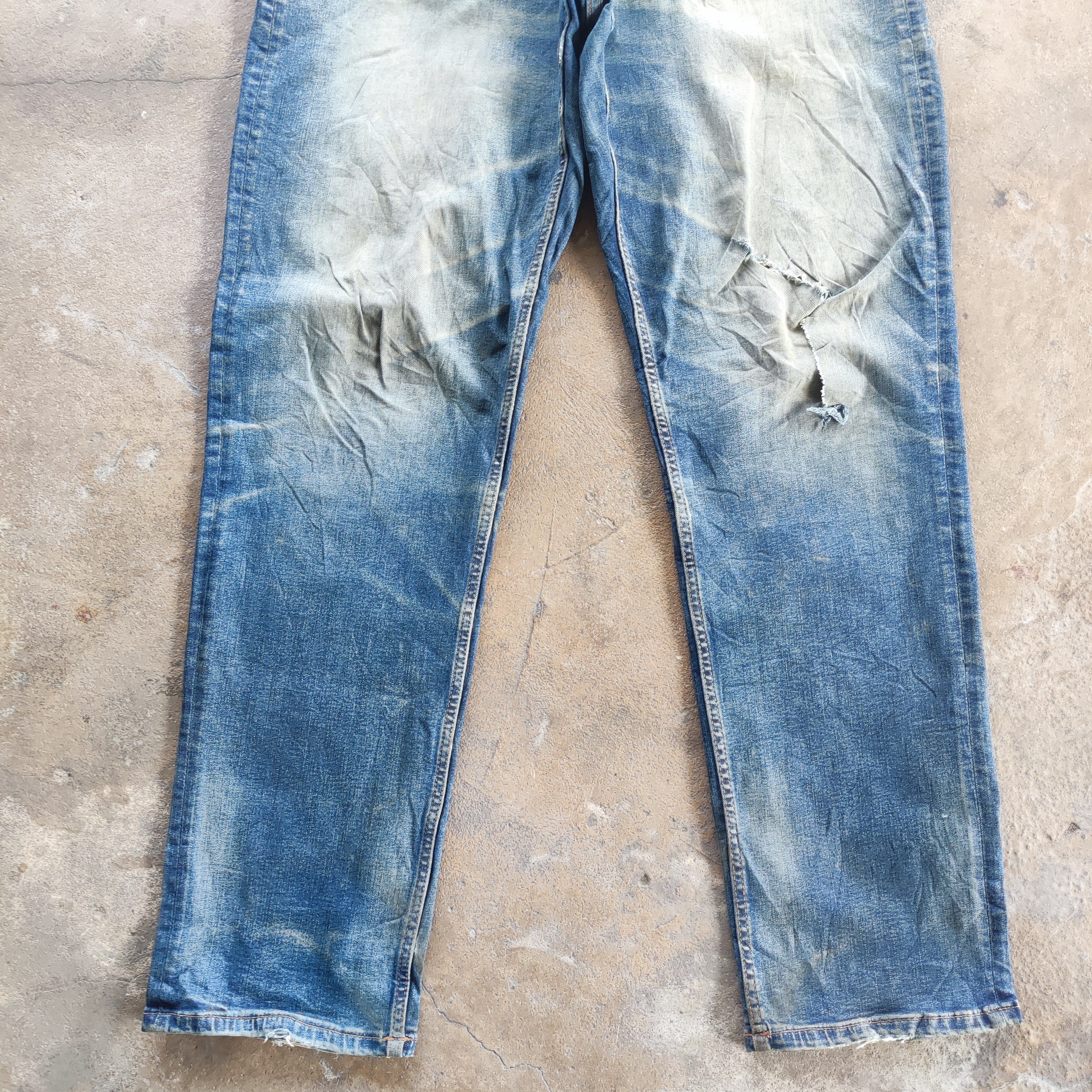 Old Navy Vintage Navy Jeans Brand Ripped Faded Pants Size US 35 - 4 Thumbnail
