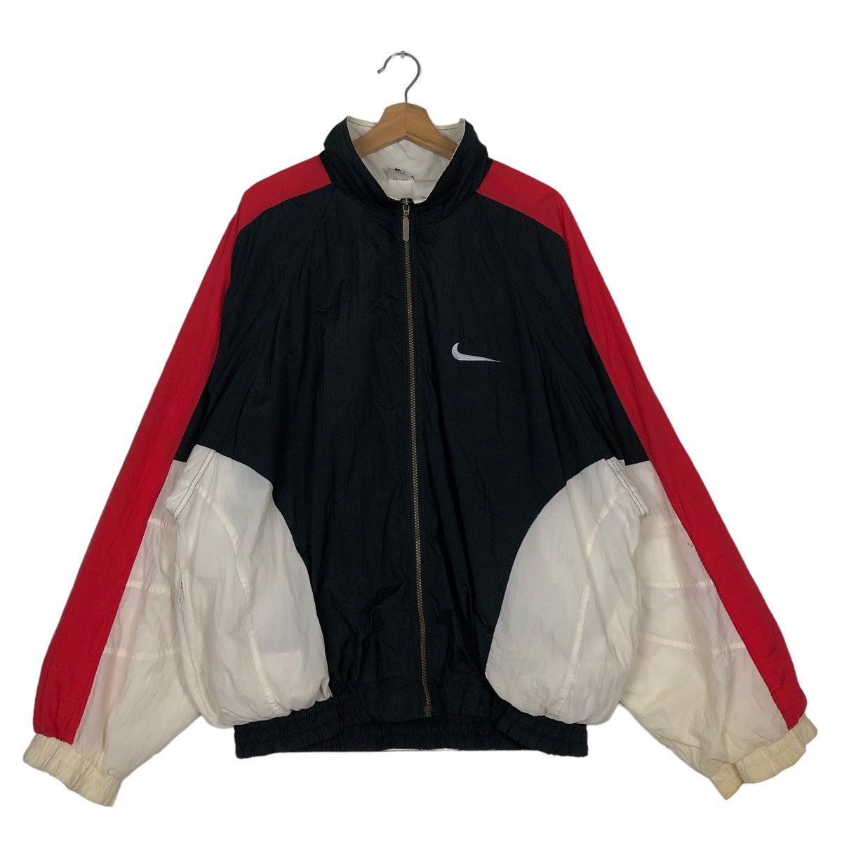 Nike 🔥90’s Vintage Nike Bomber Jacket Big Swoosh Design Size US L / EU 52-54 / 3 - 1 Thumbnail