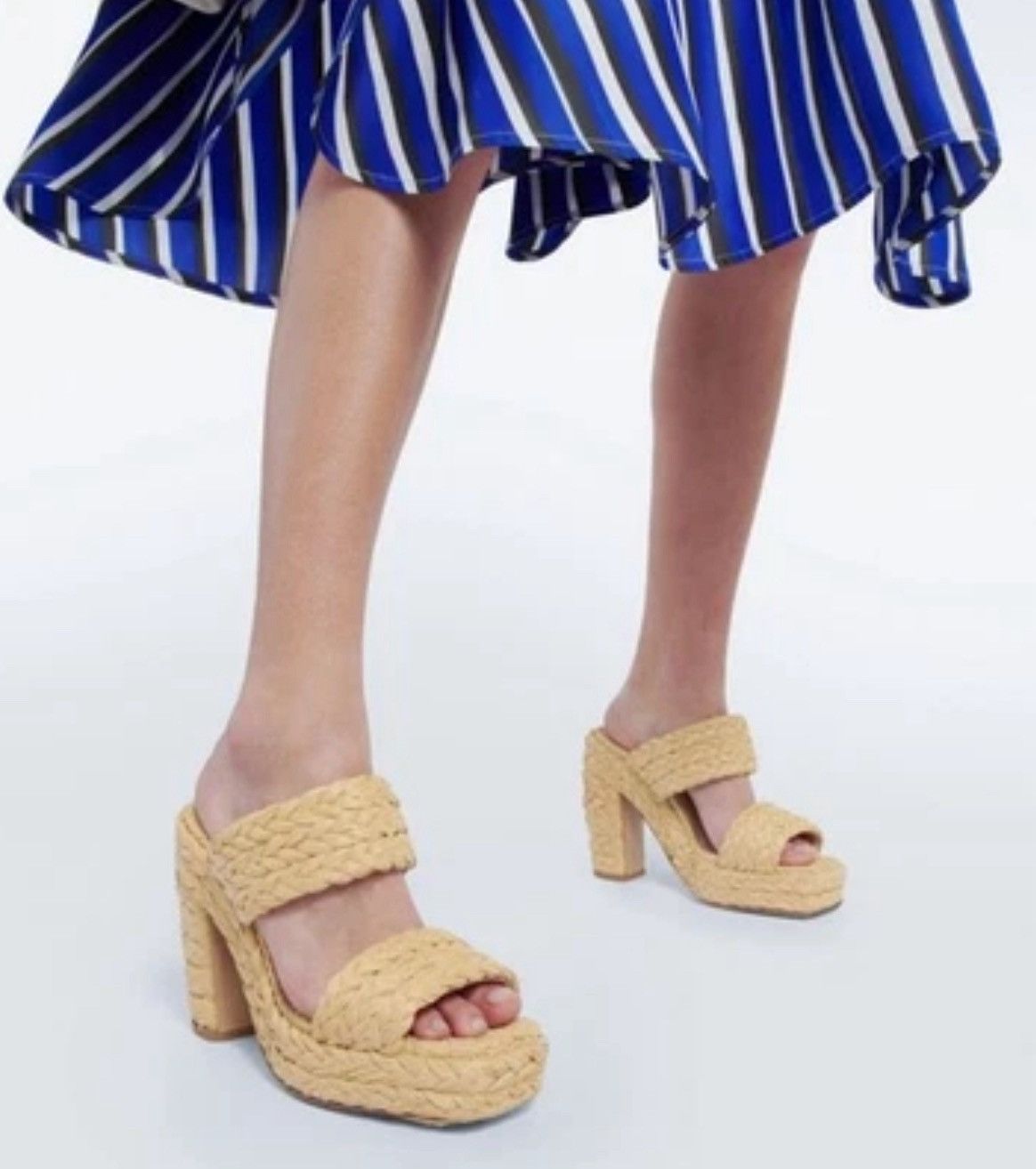 Bottega Veneta Bottega Veneta Trinity Weave Raffia Platform Sandals size 38 Size US 8 / IT 38 - 4 Thumbnail