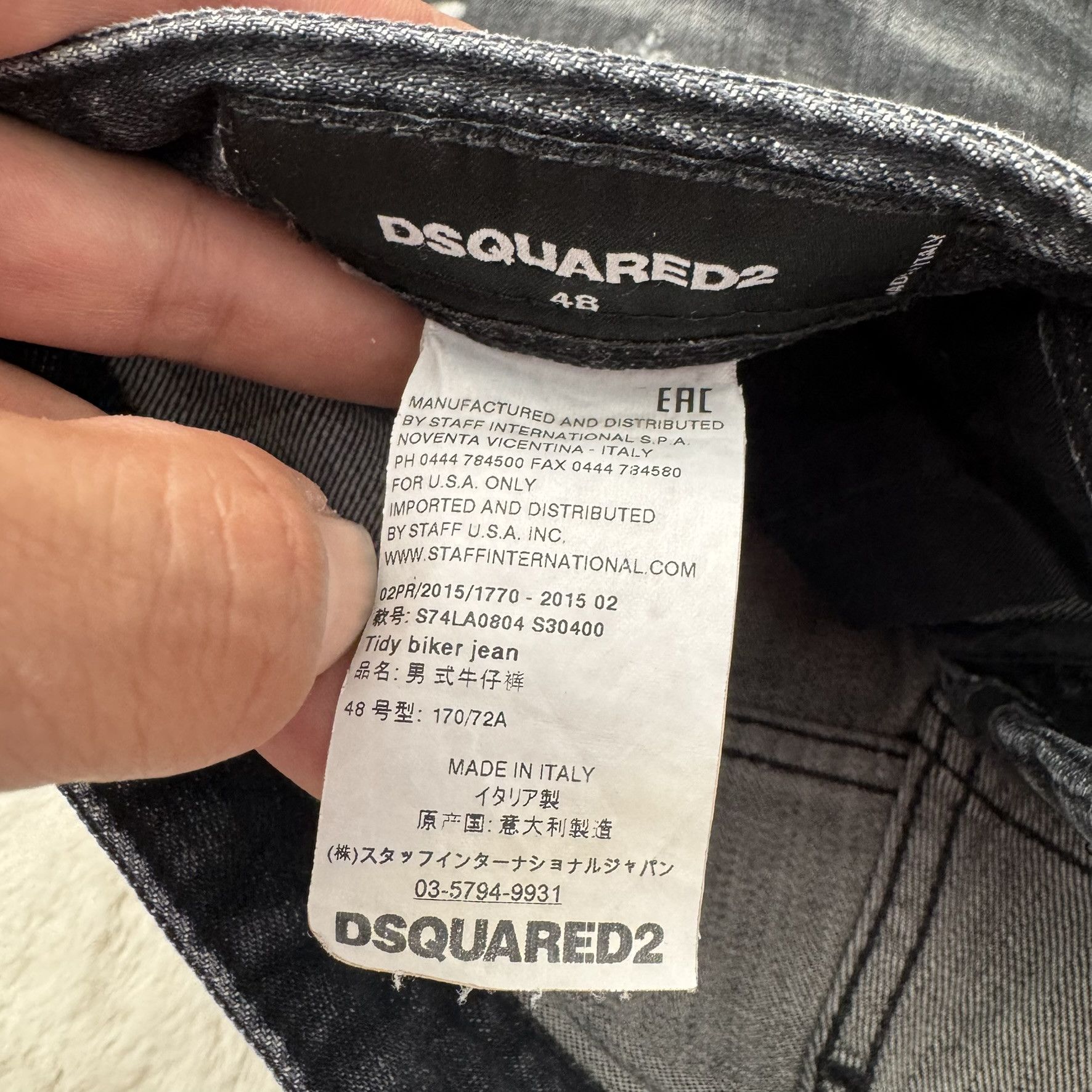 Dsquared2 Dsquared2 Distressed Black Jeans w/ Knee Stitching – Size 48 Size US 32 / EU 48 - 7 Thumbnail