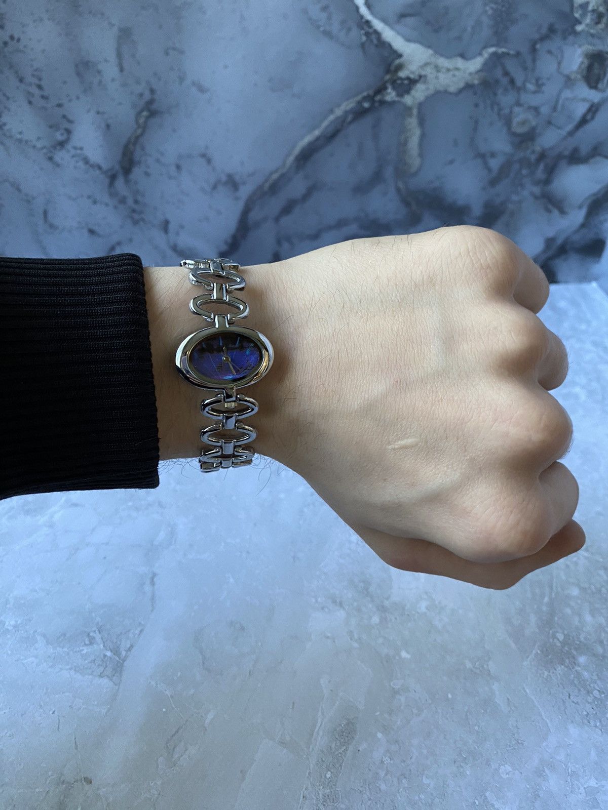 Jewelry × Vintage Futuristic Metal Bracelet Watch Size ONE SIZE - 3 Thumbnail