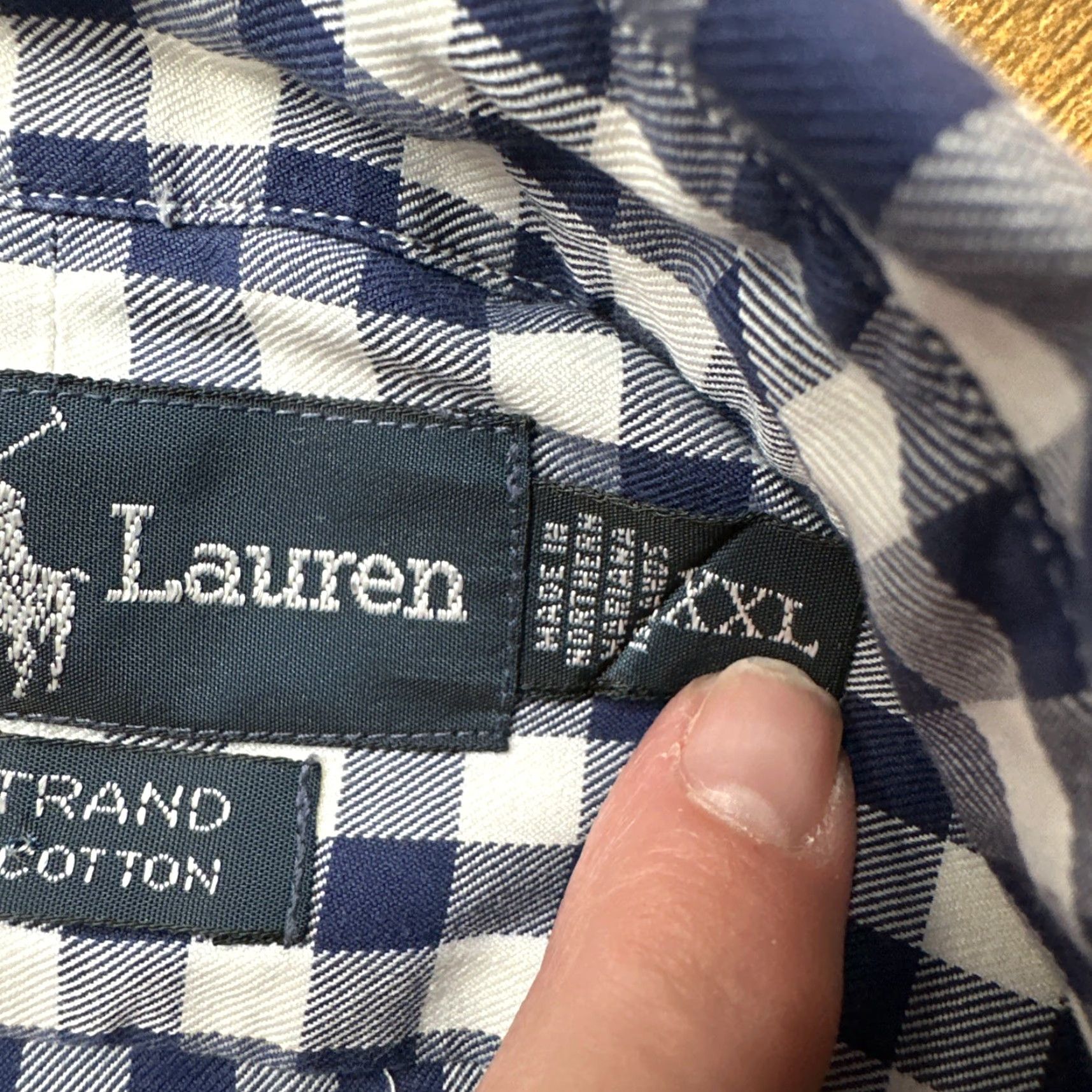 Ralph Lauren Ralph Lauren Shirt Mens Button Up XXL Blue White Check Bertrand 2XL Cotton Size US XXL / EU 58 / 5 - 6 Thumbnail