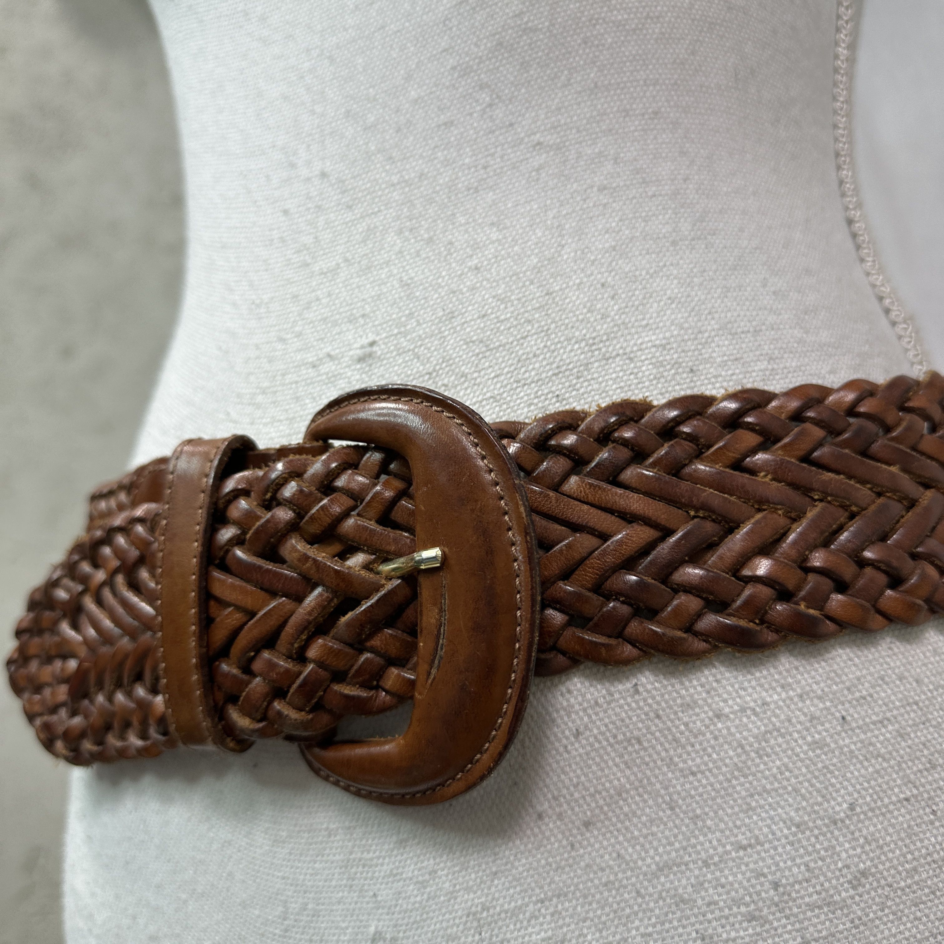 Vintage Vintage Grunge Leather Boho Braided Belt Y2K Size ONE SIZE - 6 Thumbnail