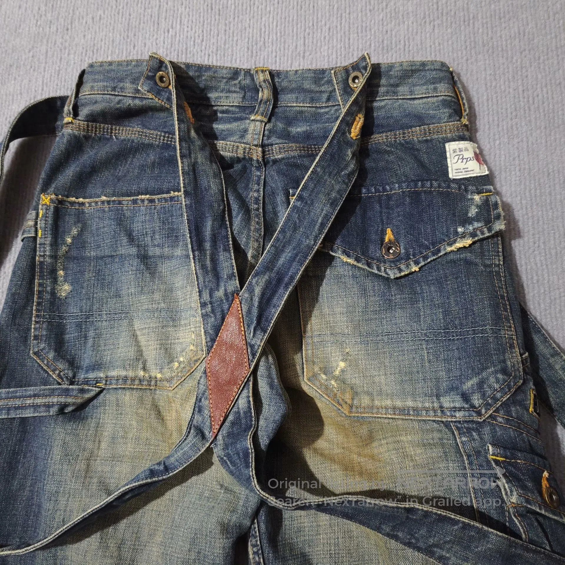 Prps PRPS Vintage Suspender Washed Jeans. Size US 39 - 6 Thumbnail