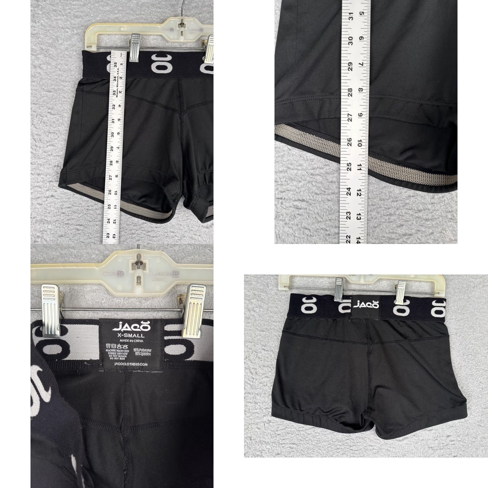 Vintage JACO Mens XS Compression Shorts Black 4 Inseam Elastic Waist Training Athletic Size US 27 - 8 Thumbnail