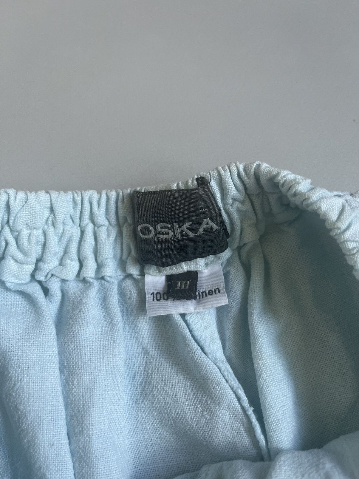 OSKA OSKA Balloon Washed Linen Turquoise Trousers Size 34" / US 12 / IT 48 - 3 Thumbnail