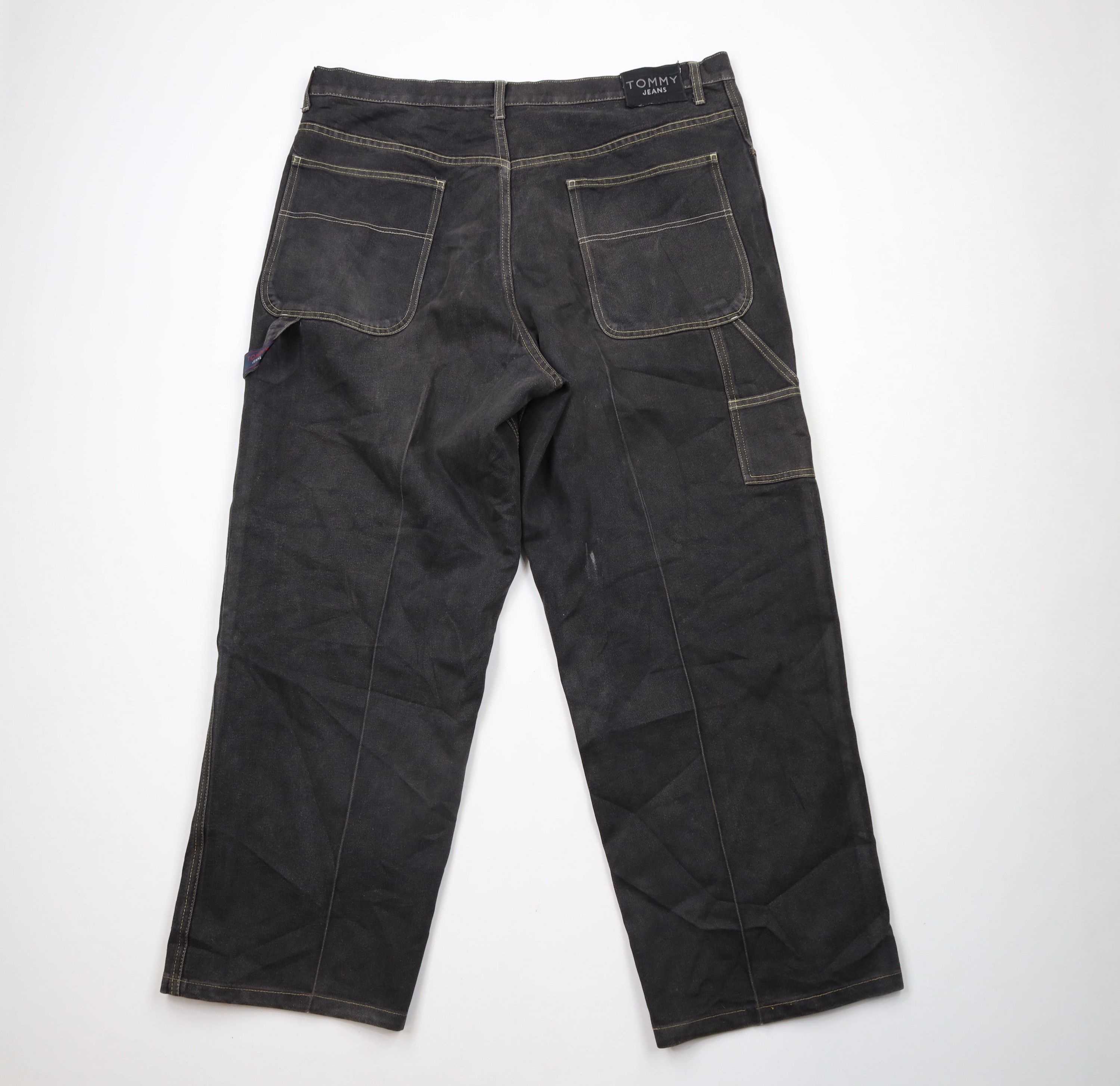 Tommy Hilfiger × Vintage Vintage 90s Tommy Hilfiger Baggy Fit Wide Leg Denim Jeans Size US 40 / EU 56 - 10 Thumbnail