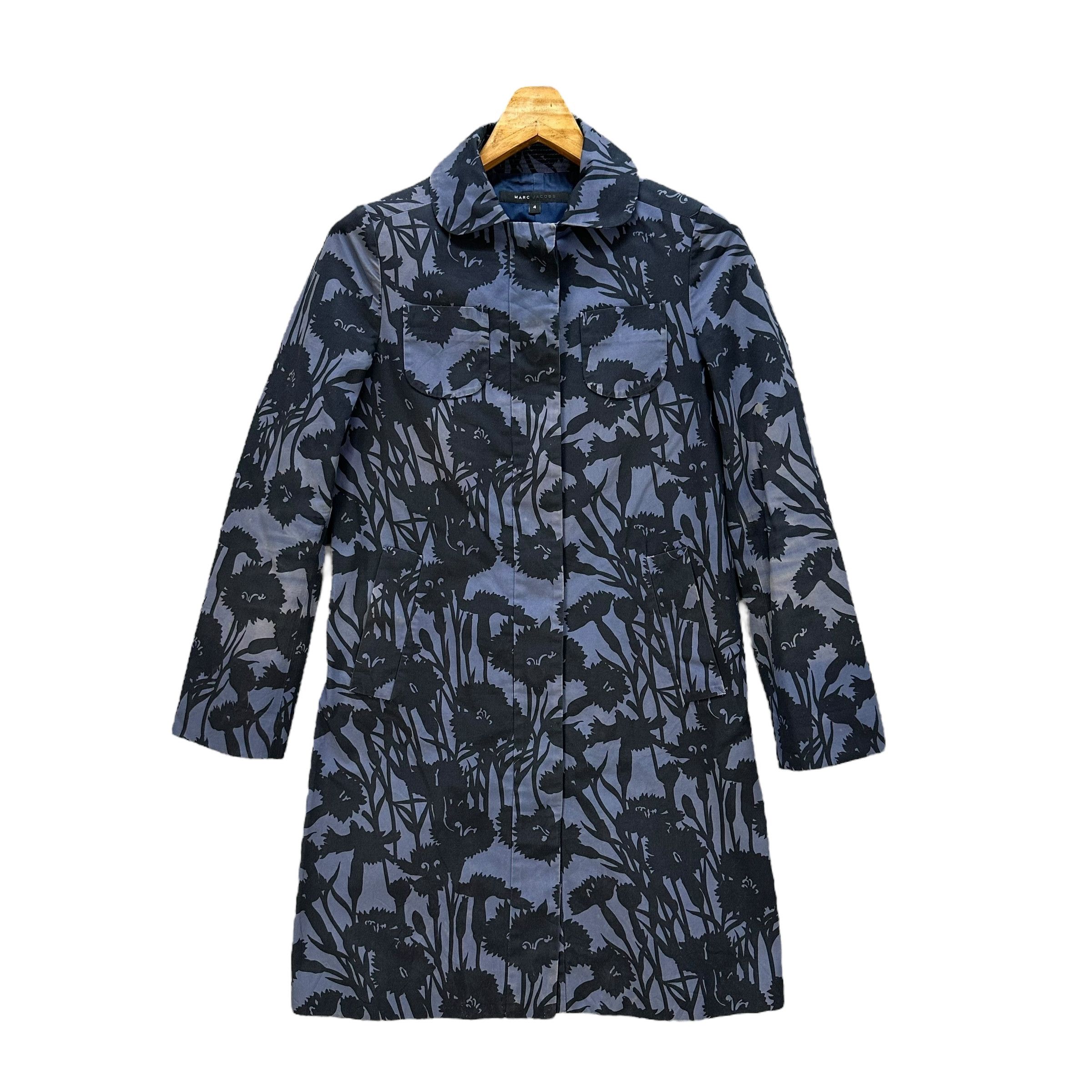 Marc Jacobs MARC JACOBS Artwork Florals Design Coat Jacket #71-1430 Size S / US 4 / IT 40 - 1 Thumbnail