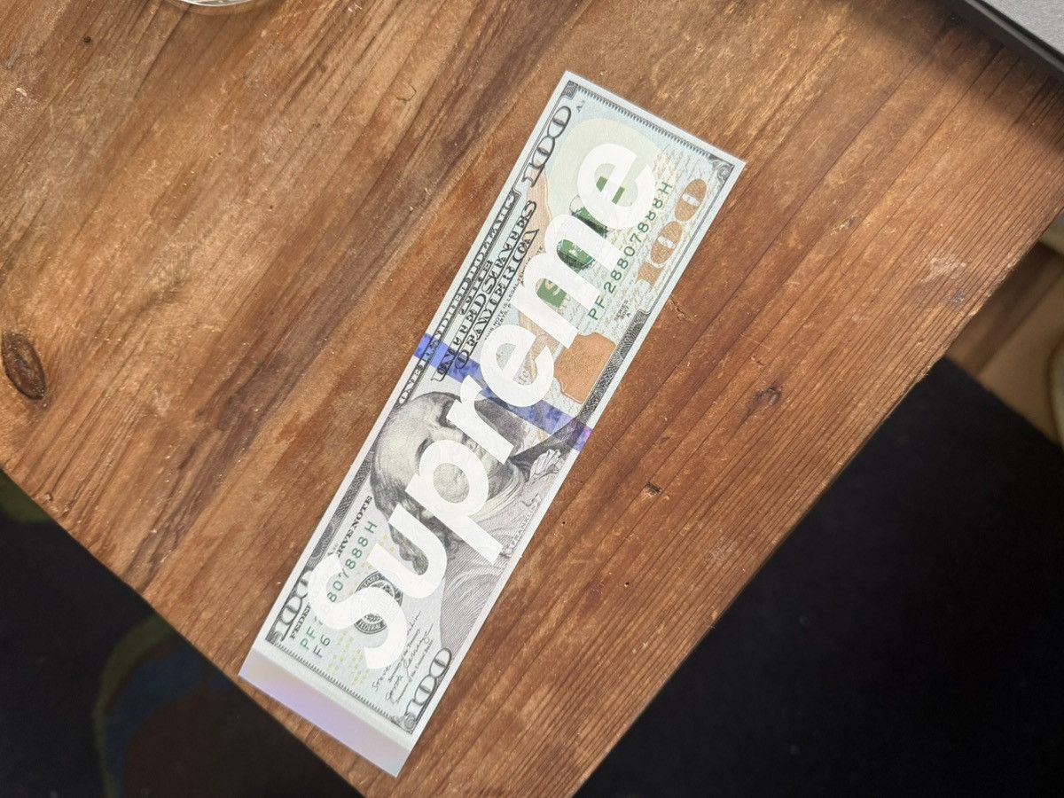 Supreme 100 Dollar Bill Sticker Size ONE SIZE - 1 Thumbnail