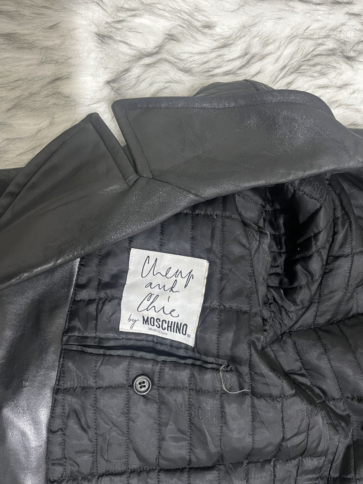 Moschino Moschino 90‘s Leather Trench coat Size US L / EU 52-54 / 3 - 5 Thumbnail