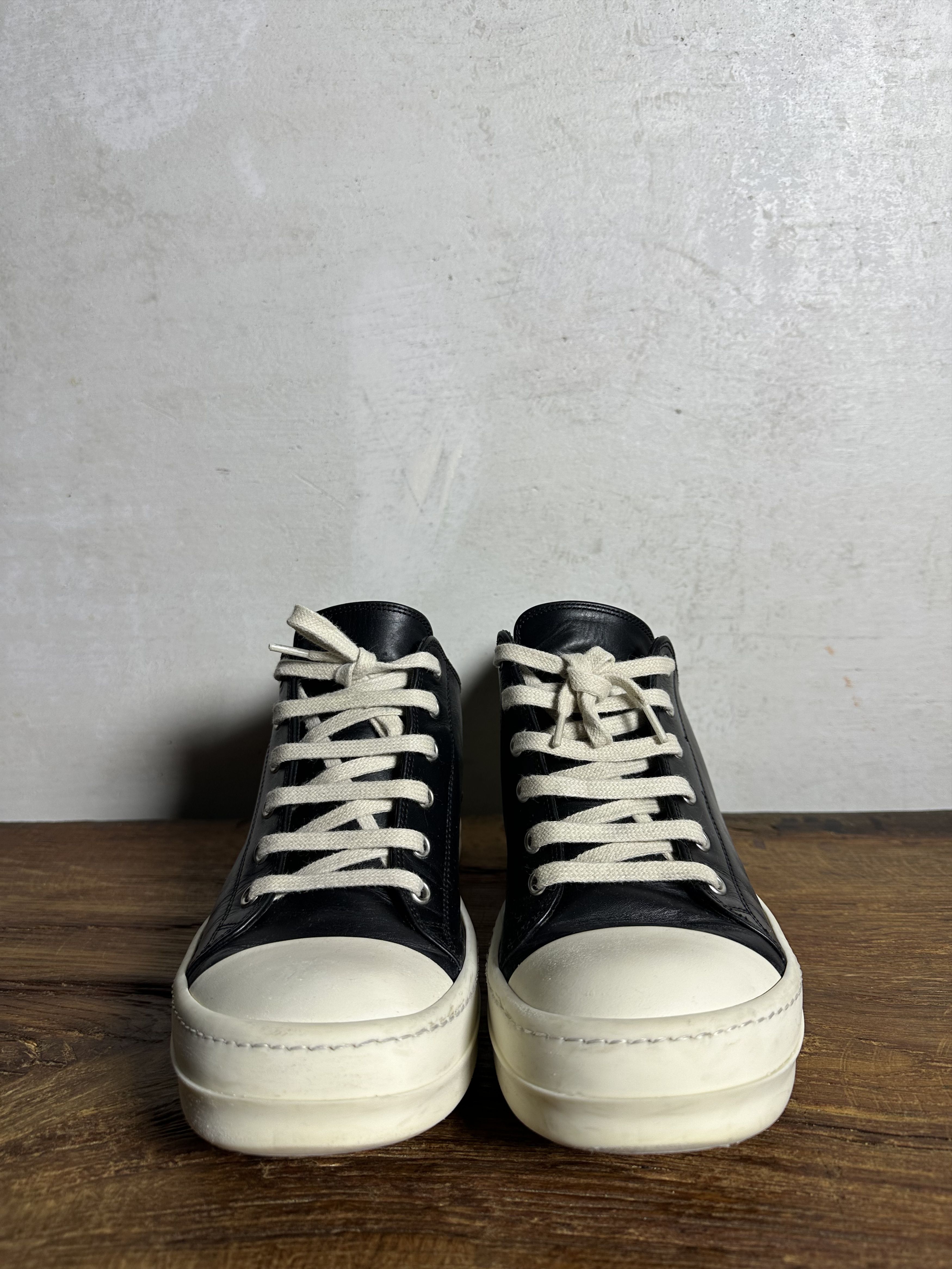 Rick Owens Rick Owens Milk Black Low Top Ramones Size US 7 / EU 40 - 5 Thumbnail