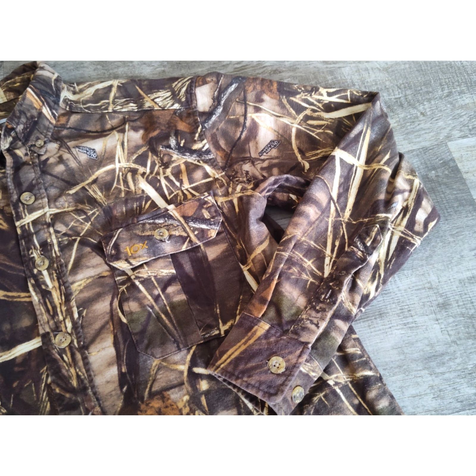 Vintage VINTAGE 10X Mens Button-Down Shirt Camouflage Flannel Hunting M Cotton Long Sleeve Fall Spring Mens Size US M / EU 48-50 / 2 - 3 Thumbnail