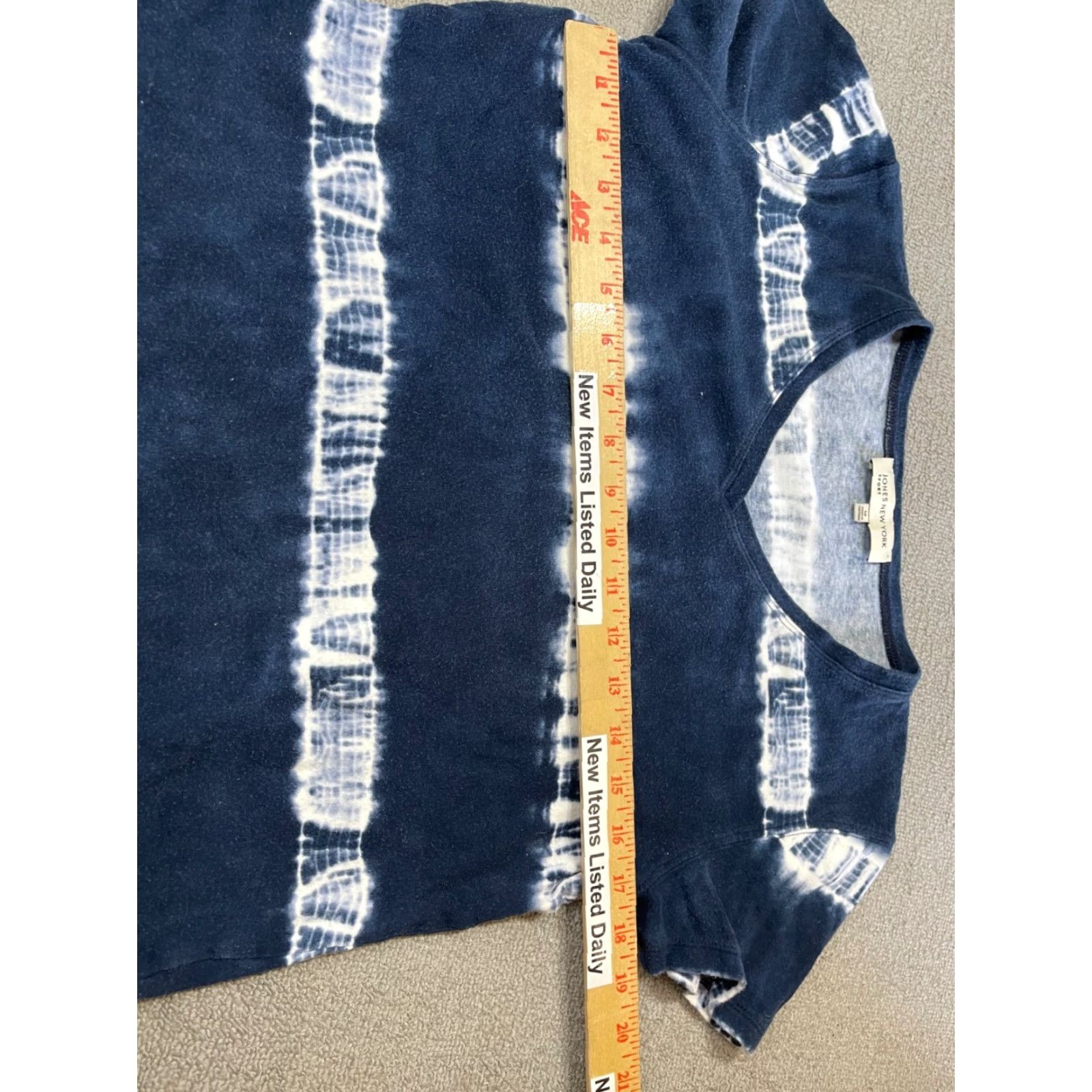 Jones New York Jones New York Blouse Womens M Short Sleeve Blue White Stripes Colorful Casual Size M / US 6-8 / IT 42-44 - 3 Thumbnail
