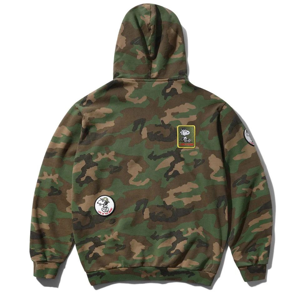 Butter Goods New Peanuts® Snoopy Patch Camo Print Zip-Up Hoodie Size US L / EU 52-54 / 3 - 2 Thumbnail