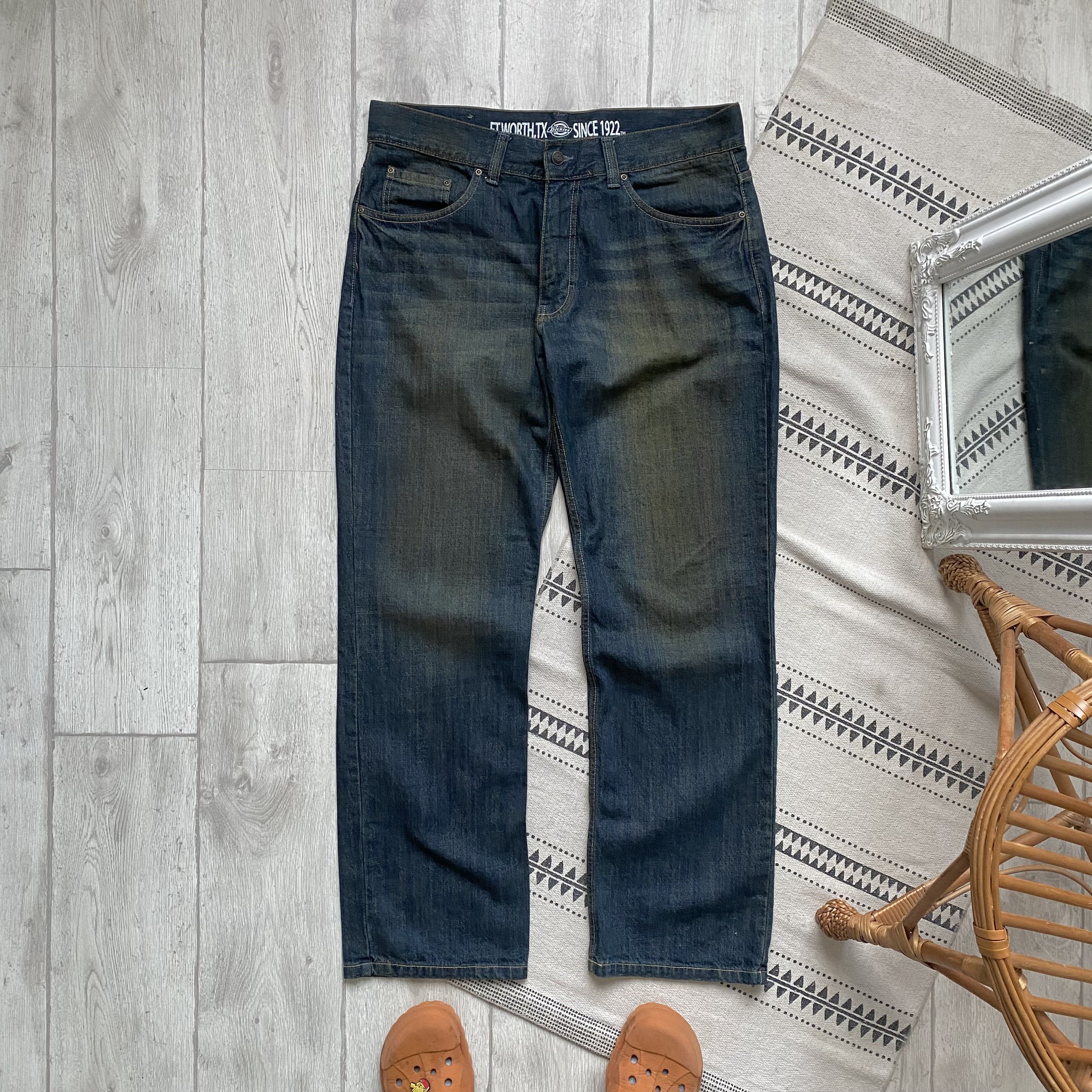 Dickies Vintage 2000s Diskies denim pants Skater baggy jeans Size US 36 / EU 52 - 2 Thumbnail