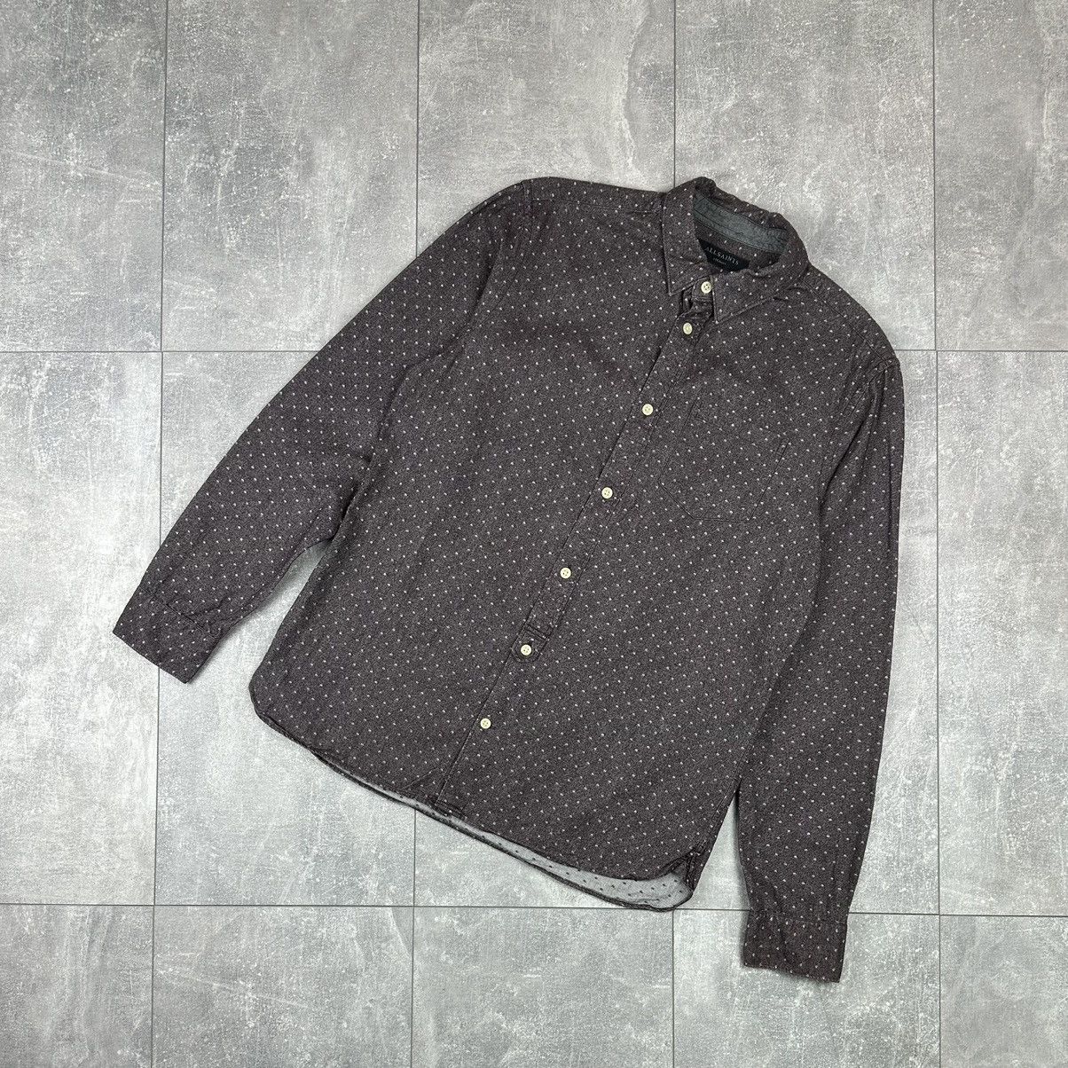 Allsaints Allsaints Cresco Long Sleeve Flannel Shirt Button Up Size US M / EU 48-50 / 2 - 1 Thumbnail