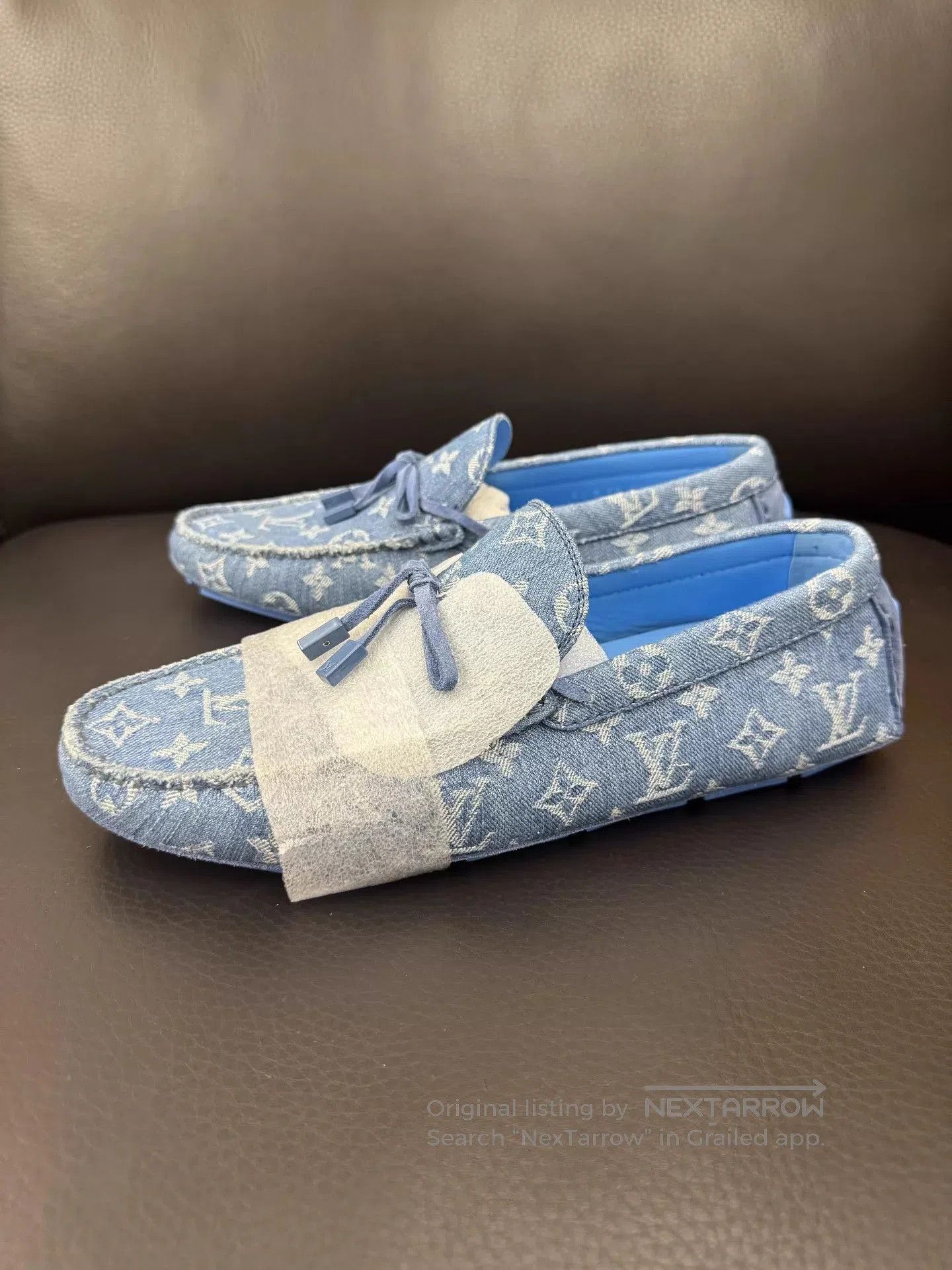 Louis Vuitton Blue Loafers with Tassel Detail Size 9.5. Size US 9.5 / EU 42-43 - 3 Thumbnail