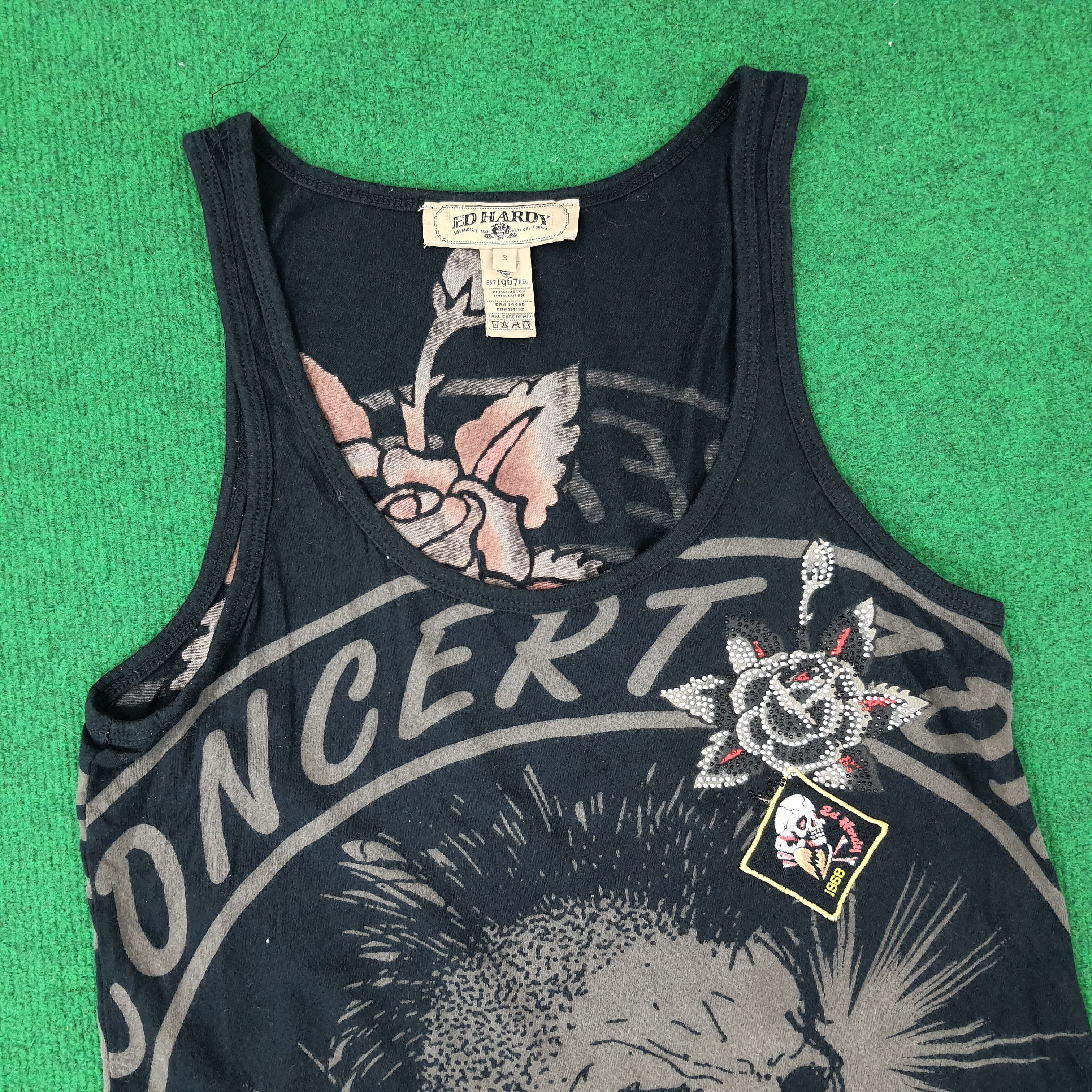 Ed Hardy Vintage Ed Hardy Rock the World Sleeveless Tank Top C249N27 Size US S / EU 44-46 / 1 - 2 Thumbnail