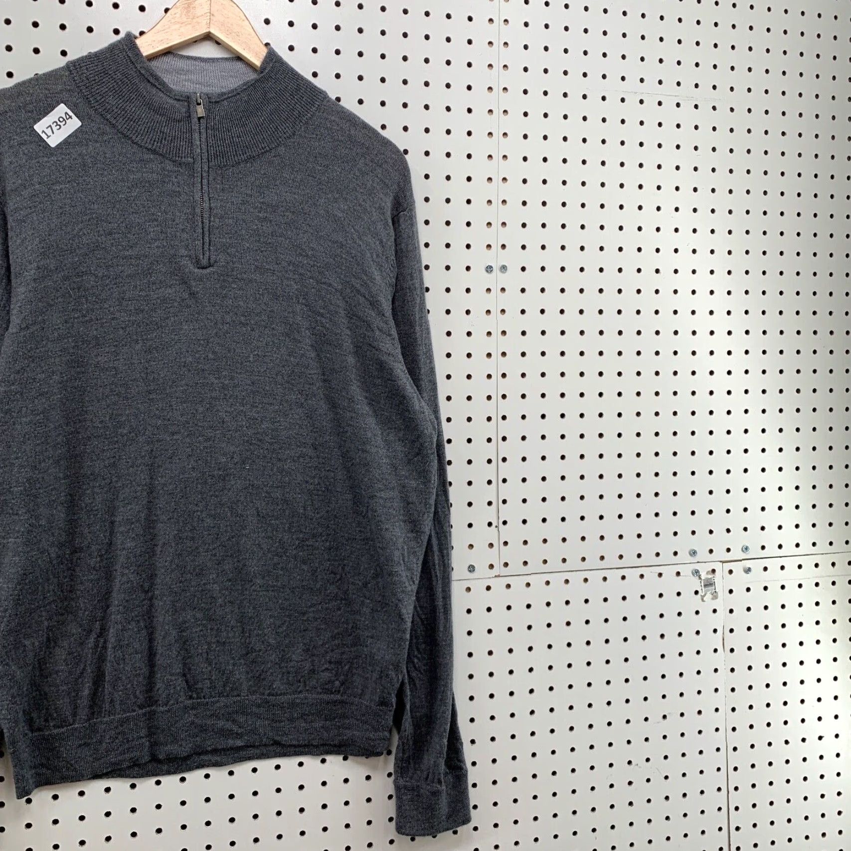 Nordstrom VINTAGE Nordstrom 100% Wool Sweater 1/4 Zip Pullover Mens XL Gray Lightweight Wool Dress Knit Pullover Mens XL Gray Size US XL / EU 56 / 4 - 4 Thumbnail
