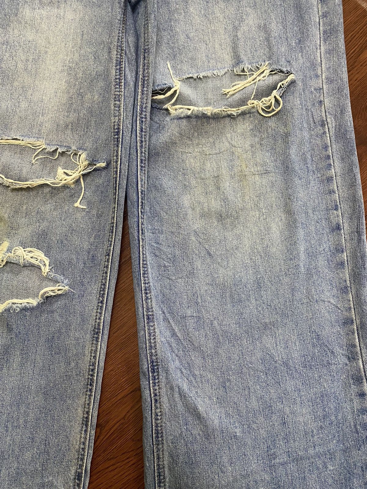 Other Vintage Japanese Blue Faded Wash Distressed Baggy Jeans Size US 28 / EU 44 - 8 Thumbnail