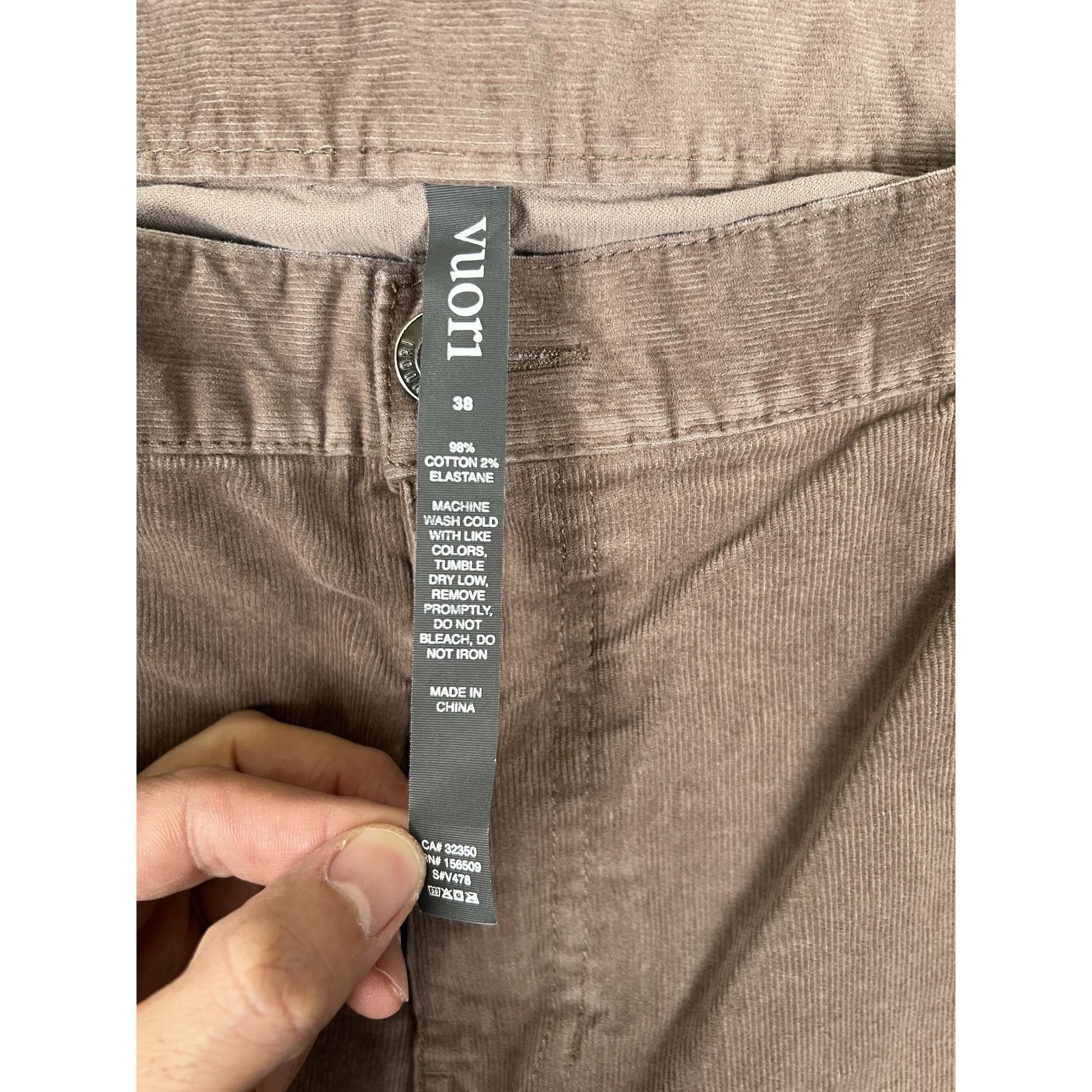 Vuori Vuori Pants Mens 38x30 Brown Corduroy Chino Stretch Straight Size US 38 / EU 54 - 8 Thumbnail