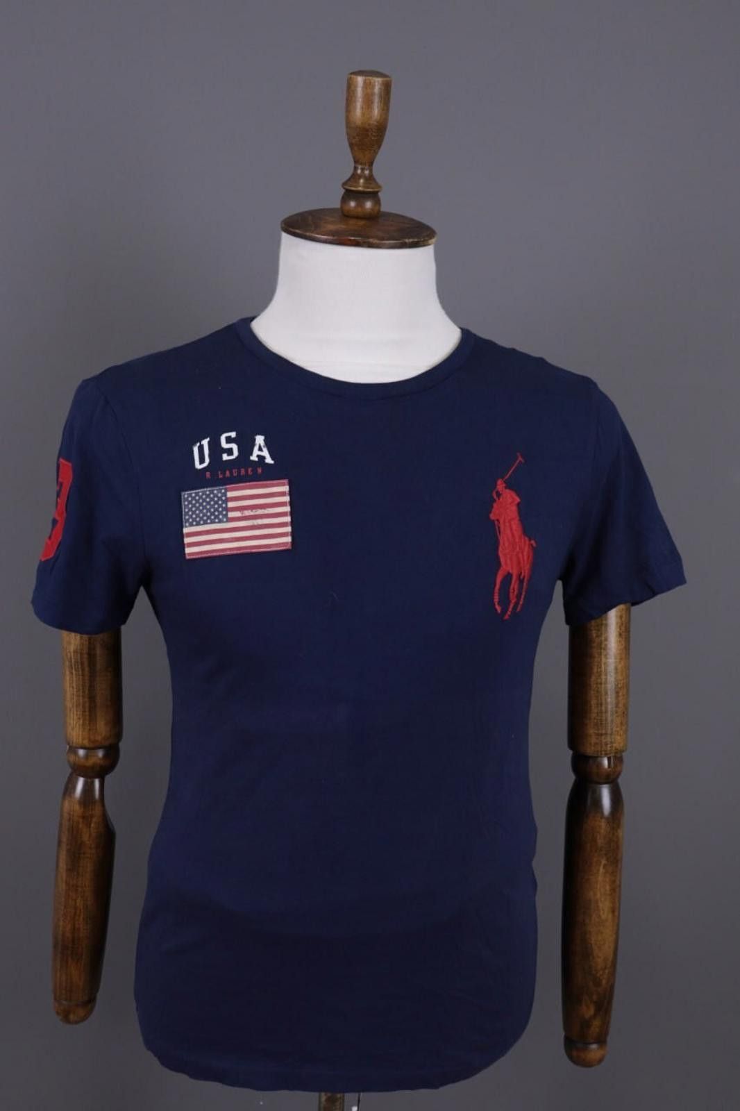 Polo Ralph Lauren Polo Ralph Lauren Blue Big Pony USA Flag #3 T-Shirt Size S Size US S / EU 44-46 / 1 - 1 Thumbnail
