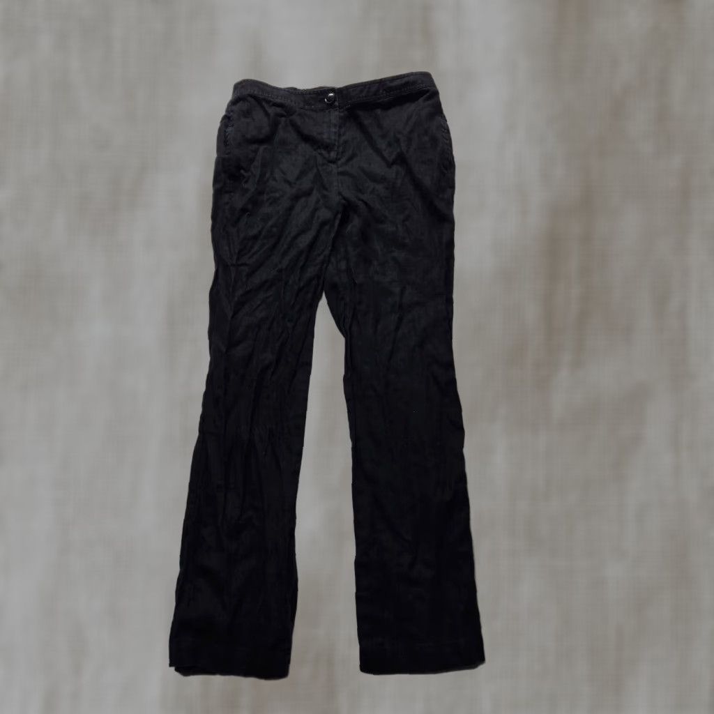 Vintage Kim Rogers Women's Mid-Rise Bootcut Pants Solid Black Rayon Blend Adult 8 Size 30" / US 8 / IT 44 - 1 Thumbnail