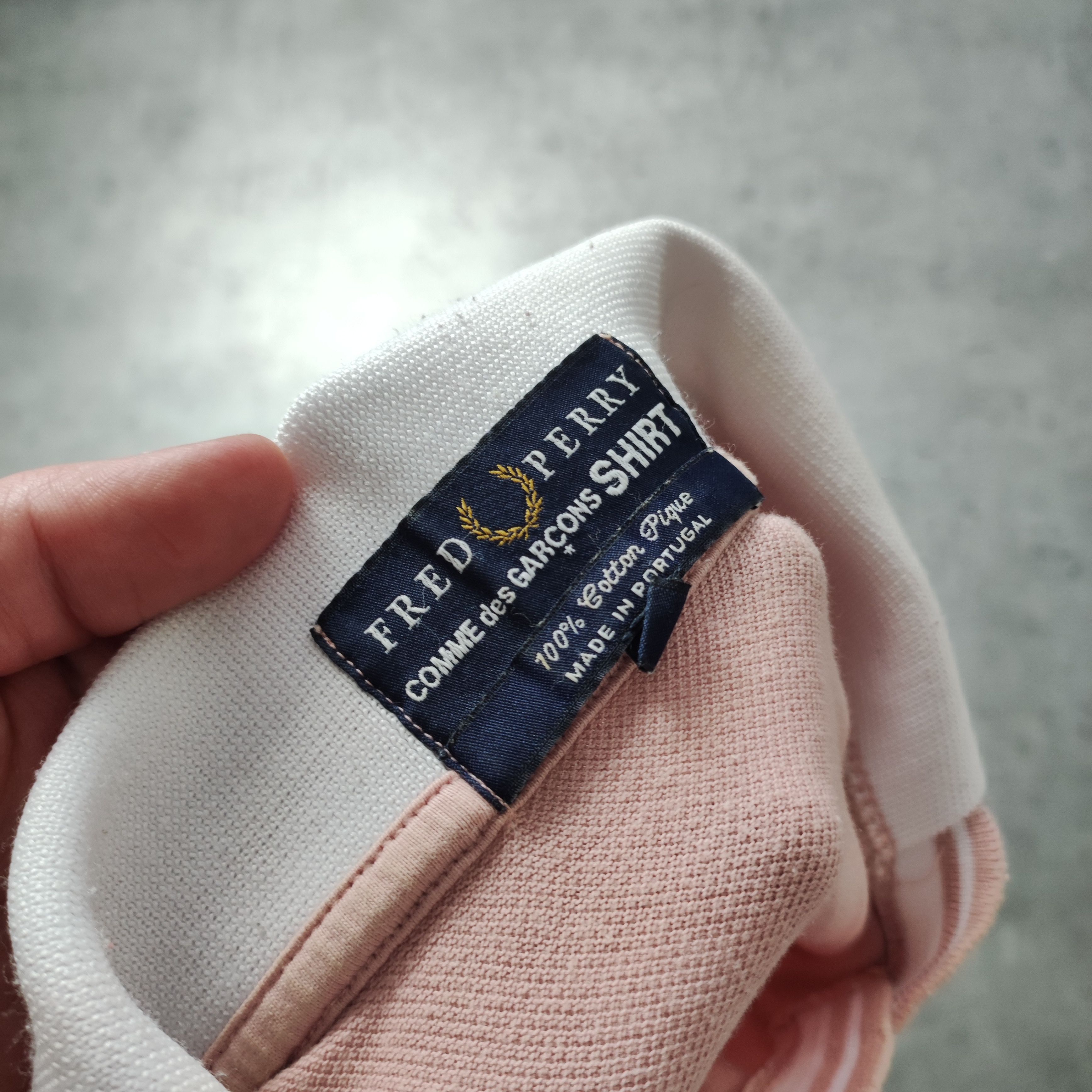 Comme des Garcons × Fred Perry RARE Comme Des Garcons x Fred Perry Pink Logo Polo Shirt Size US M / EU 48-50 / 2 - 6 Thumbnail