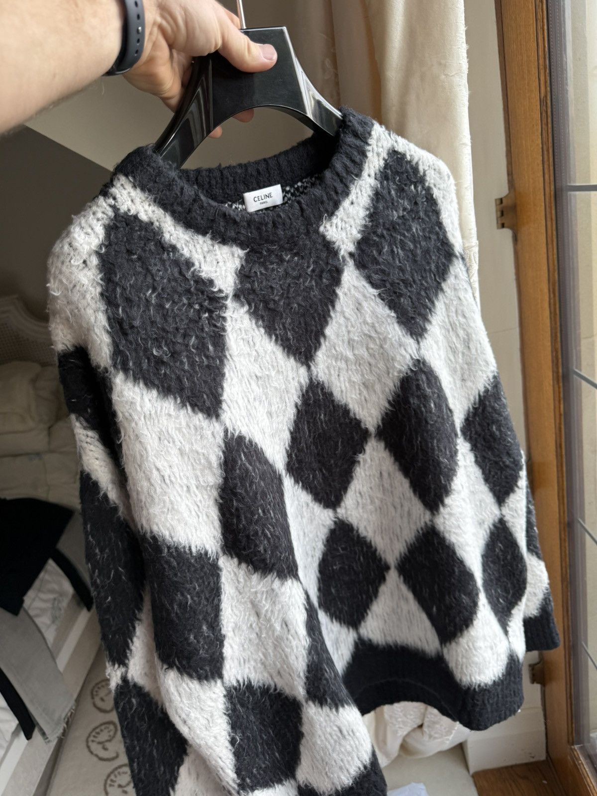 Celine $1.6k 🤑 SS23 Celine black white surfer sweater Hedi L Size US L / EU 52-54 / 3 - 19 Thumbnail