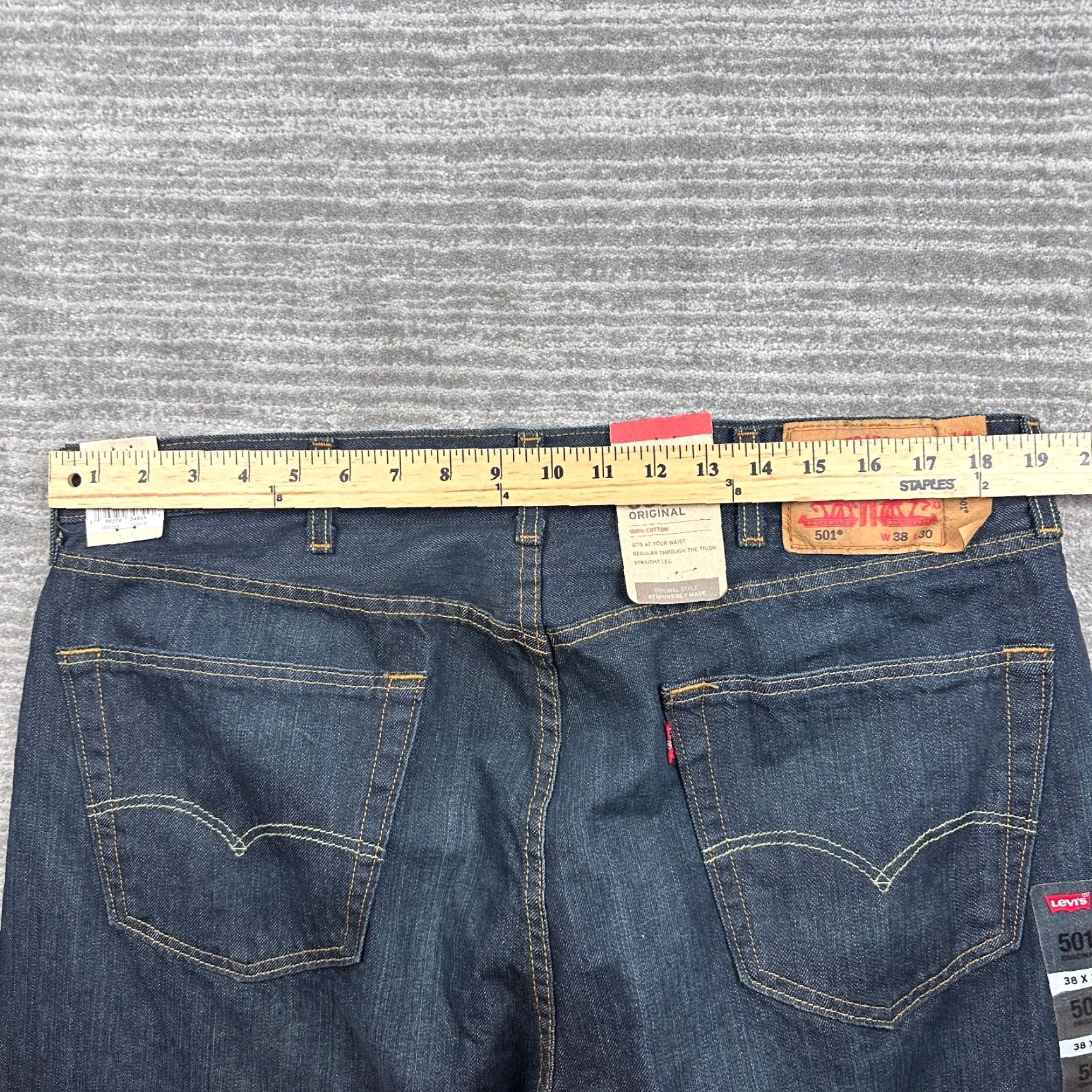 Levi's Levis 501 Jeans NEW Mens 38x30 Blue Denim Cotton Casual Adult Size US 38 / EU 54 - 7 Thumbnail