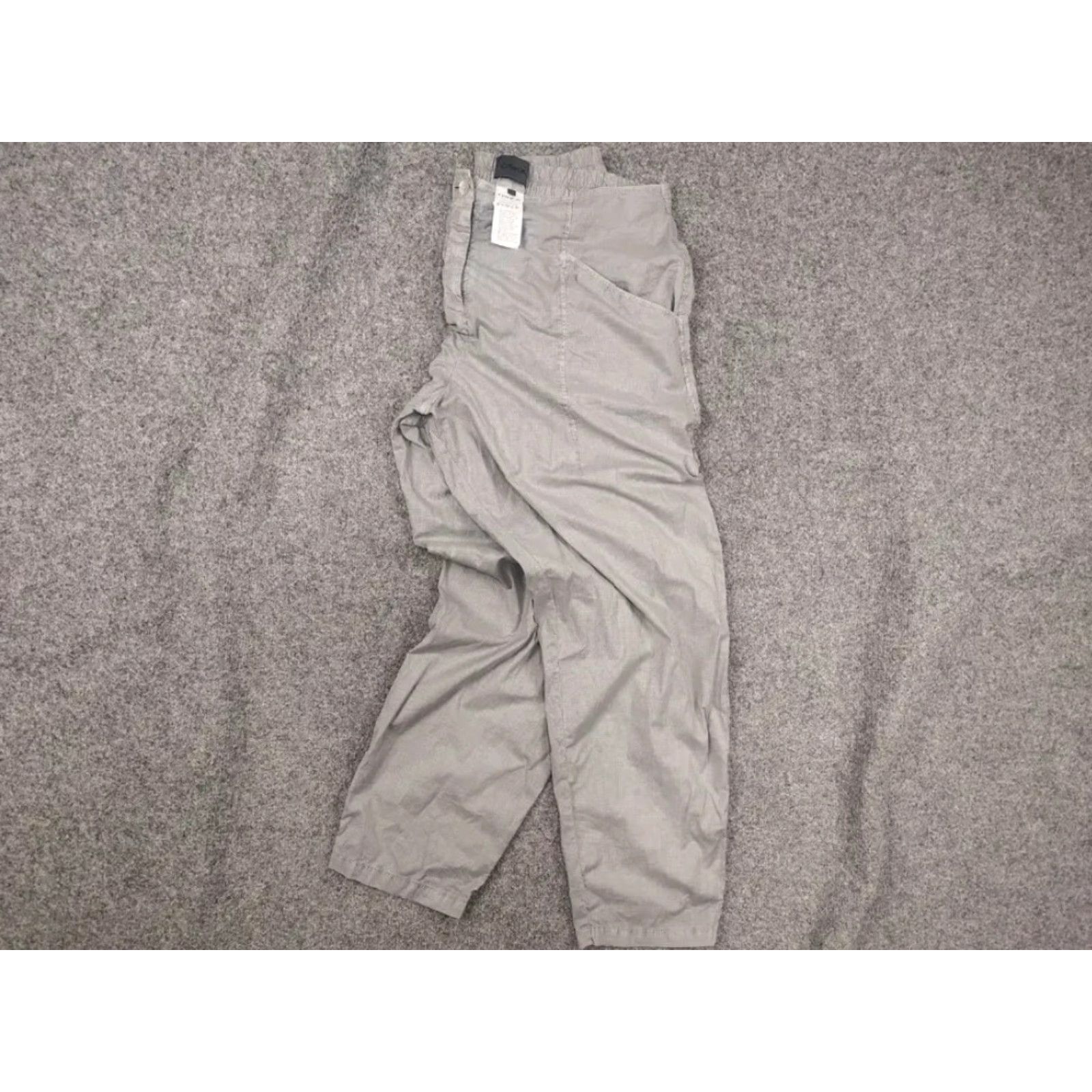 Vintage VINTAGE Oska Design Germany Light Gray Wide Leg Ankle Pocket Drawstring Pants Lagenlook Size 40" / US 18 - 2 Thumbnail