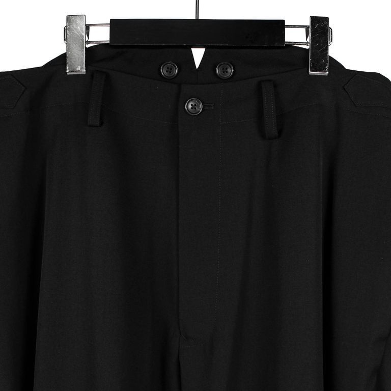 Yohji Yamamoto Yohji Yamamoto Pour Homme Gabardine Side Tuck Suspender Pant Size US 30 / EU 46 - 6 Thumbnail