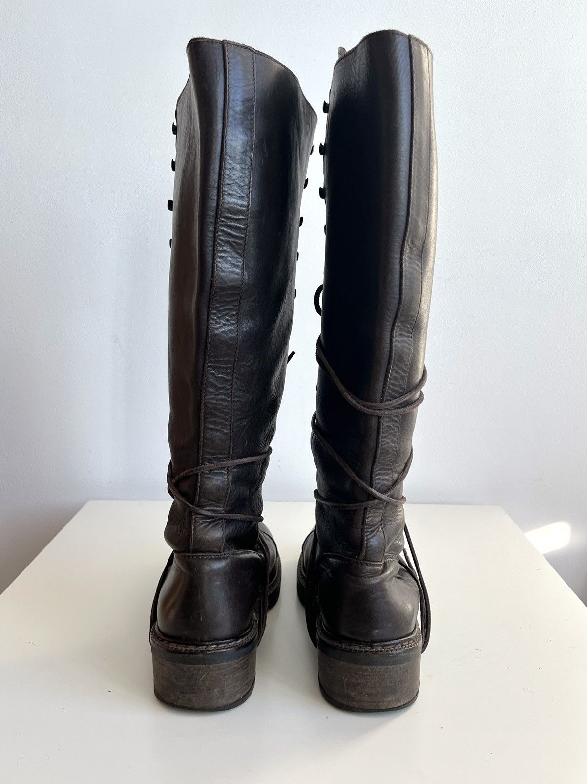 Dirk Bikkembergs Dirk Bikkembergs??? SAMPLE Wooden Heel Knee Boots Size US 11 / IT 41 - 7 Thumbnail