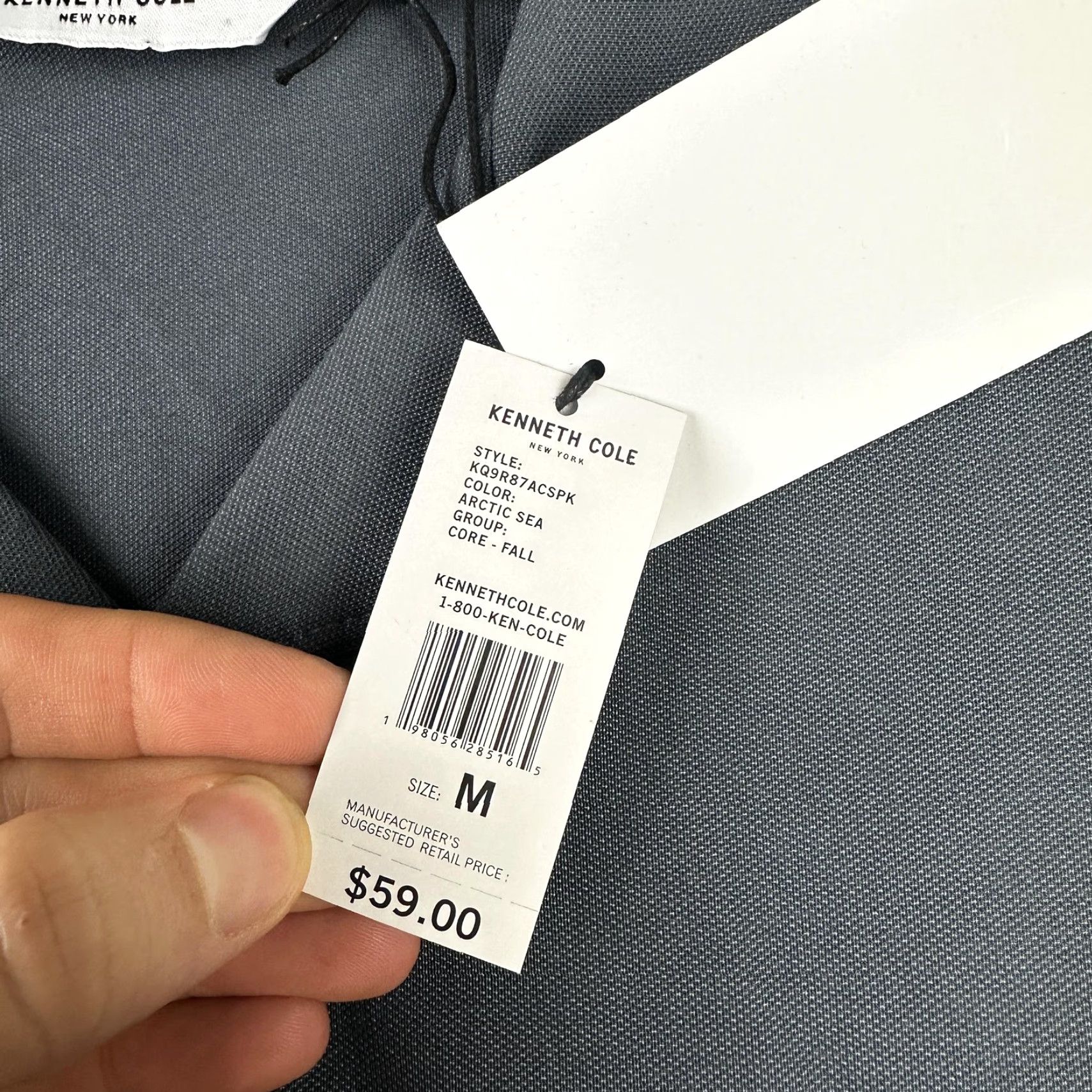 Kenneth Cole Kenneth Cole Shirt Mens Medium Arctic Sea Blue Button Up Short Sleeve Modern New Size US M / EU 48-50 / 2 - 2 Thumbnail