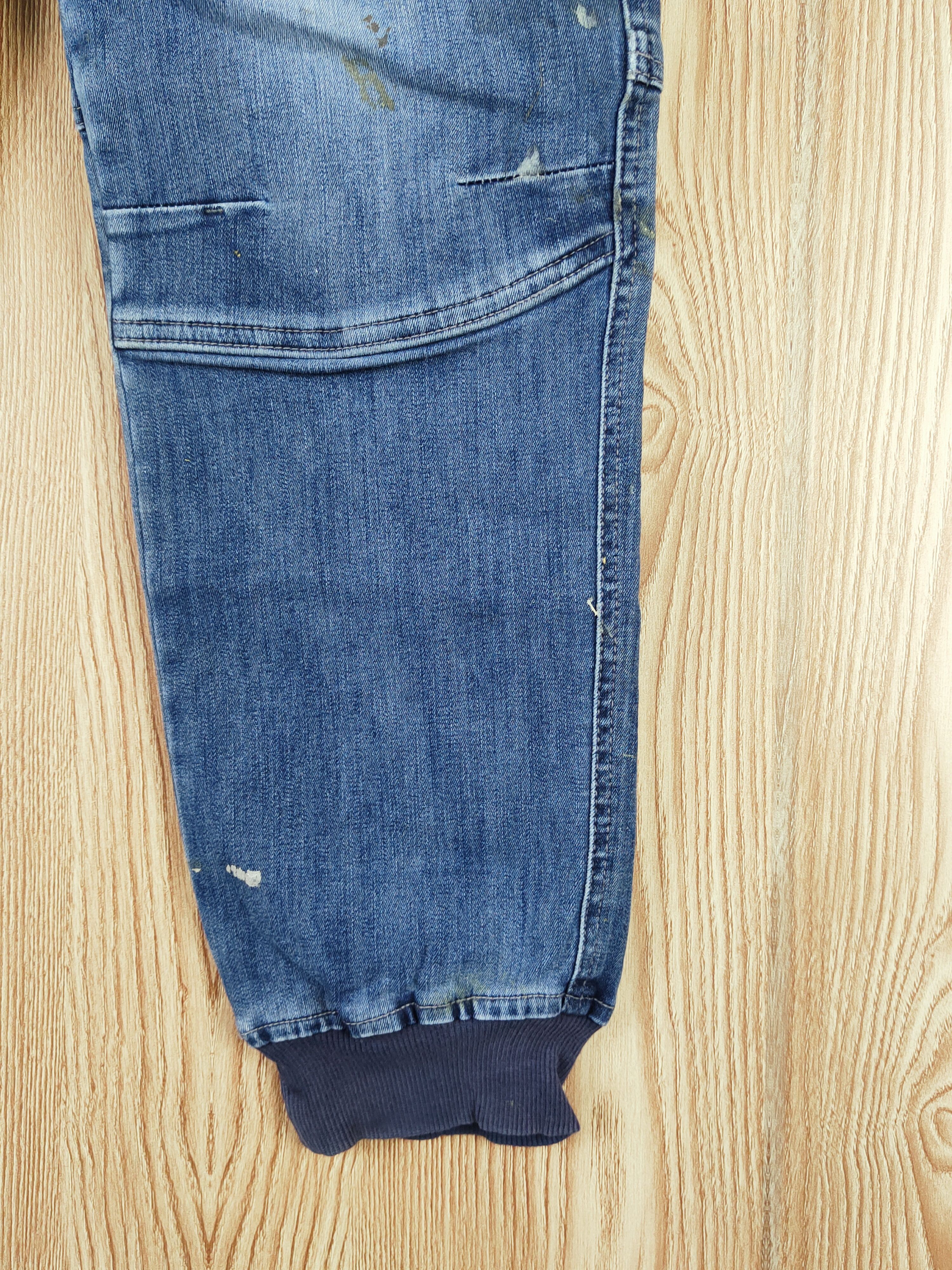 Japanese Brand TORA Blue Distressed vintage dirty Ripped Joggers #S2770 Size US 33 - 7 Thumbnail