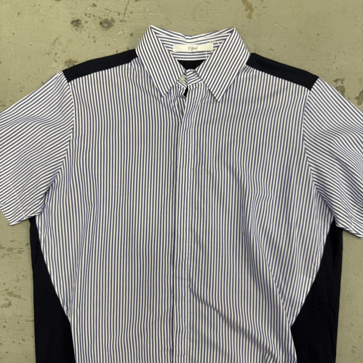 Japanese Brand Comme Des Garcons Style Two Material Button Up Shirt Size US L / EU 52-54 / 3 - 3 Thumbnail