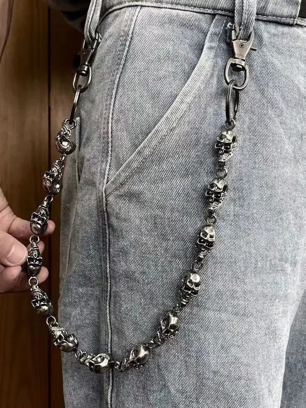 Jewelry Retro Goth Skull Wallet Jeans Chain Size ONE SIZE - 2 Thumbnail