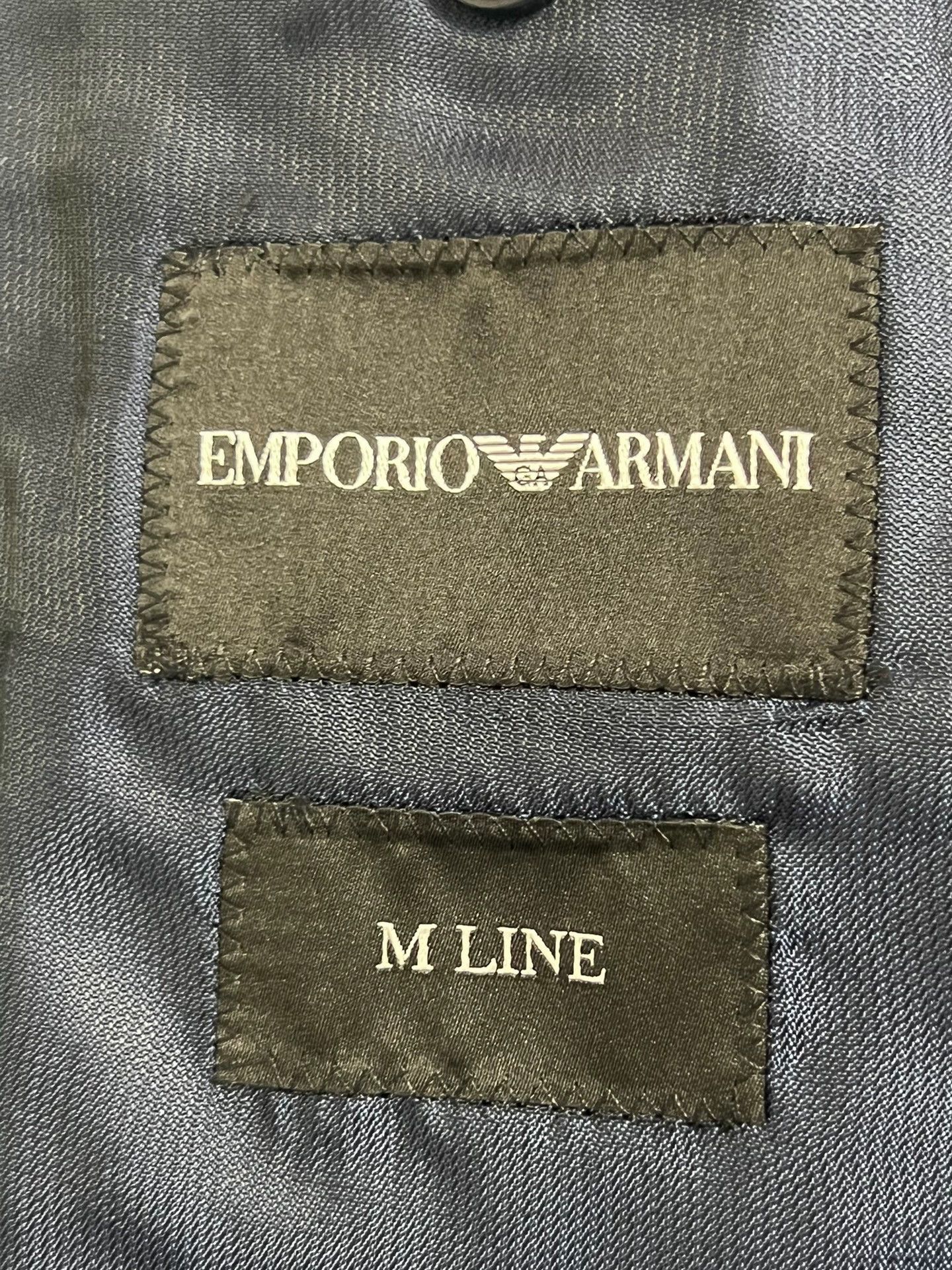 Emporio Armani Emporio Armani Suit Navy Stripe 54 (Men's) Size 54R - 4 Thumbnail