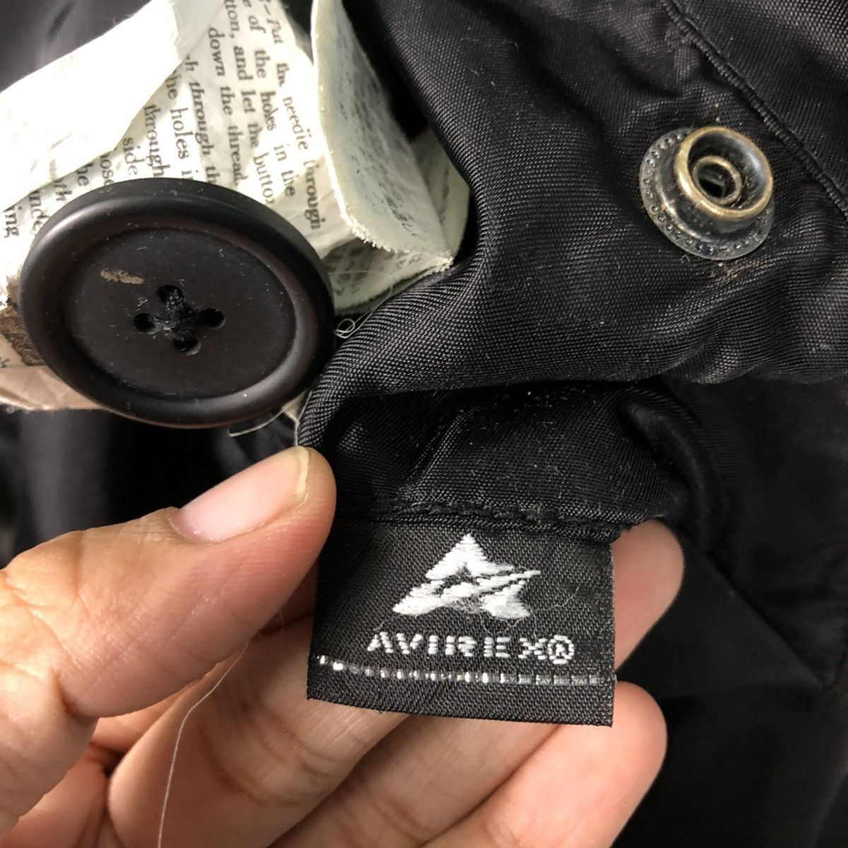 Avirex 🔥VINTAGE BOMBER JACKET AVIREX USA BIG LOGO MINK FUR HOODIE Size US L / EU 52-54 / 3 - 23 Thumbnail