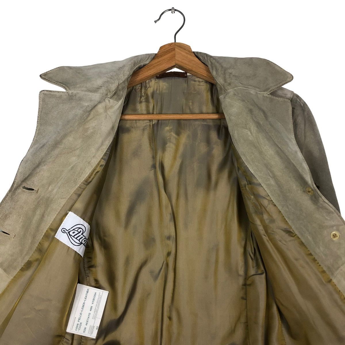 Genuine Leather 🔥VINTAGE GENUINE LEATHER JACKET DOUBLE BREAST LAMATTA PELLE Size US M / EU 48-50 / 2 - 13 Thumbnail