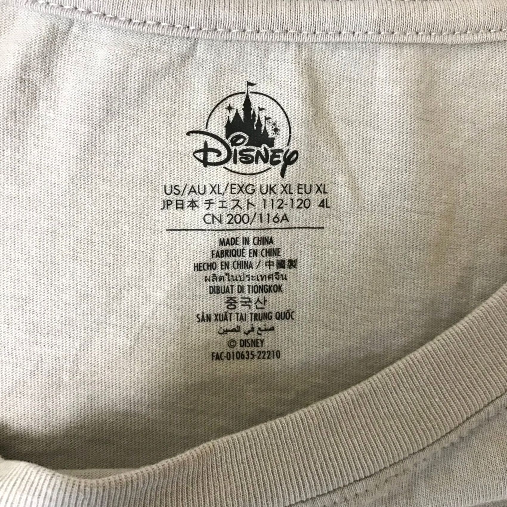 Disney Disney Parks Disneyland Long Sleeve T-Shirt Gray Mens XL Graphic Sleeve Logo Size US XL / EU 56 / 4 - 7 Thumbnail
