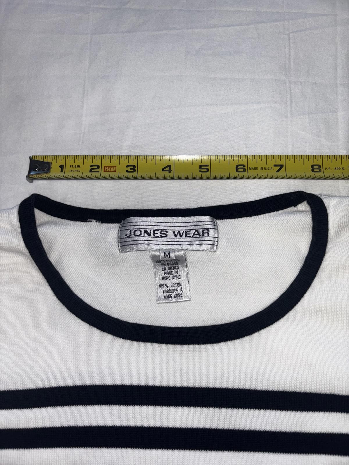 Designer Jones Wear Vintage Stylish Striped Sleeveless Top Size M / US 6-8 / IT 42-44 - 4 Thumbnail