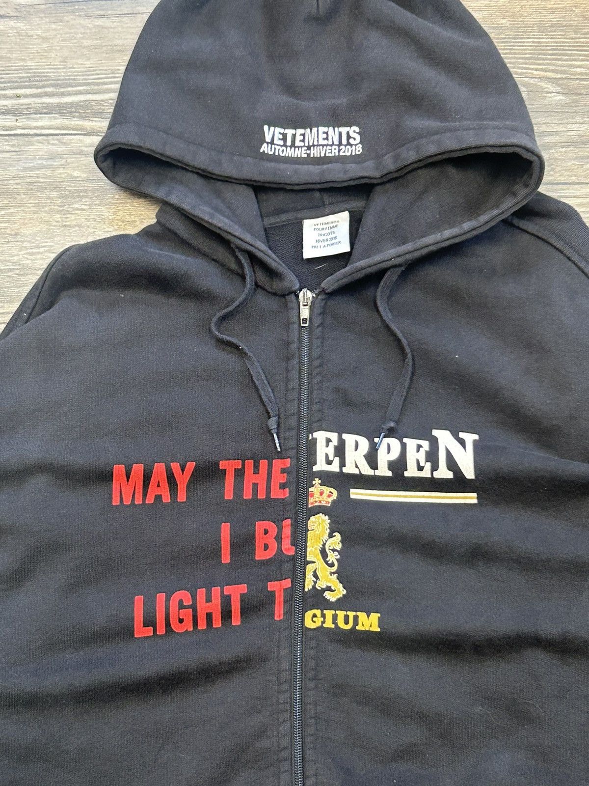 Vetements Vetements “May The Bridges I Burn/Antwerpen” Split Hoodie Size US M / EU 48-50 / 2 - 2 Thumbnail