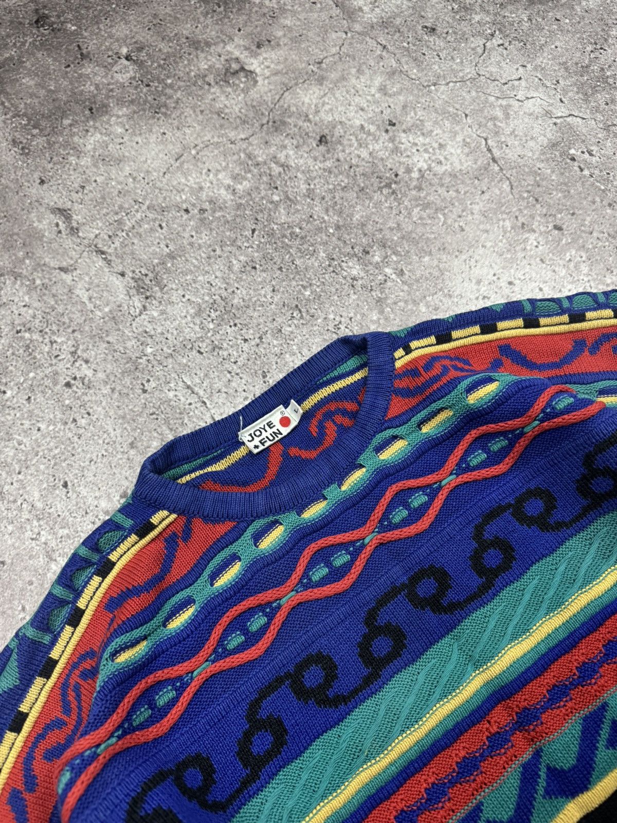 Japanese Brand VINTAGE JOYE+FUN 90’S COOGI STYLE JAPANESSE KNIT SWEATER Y2K Size US L / EU 52-54 / 3 - 3 Thumbnail