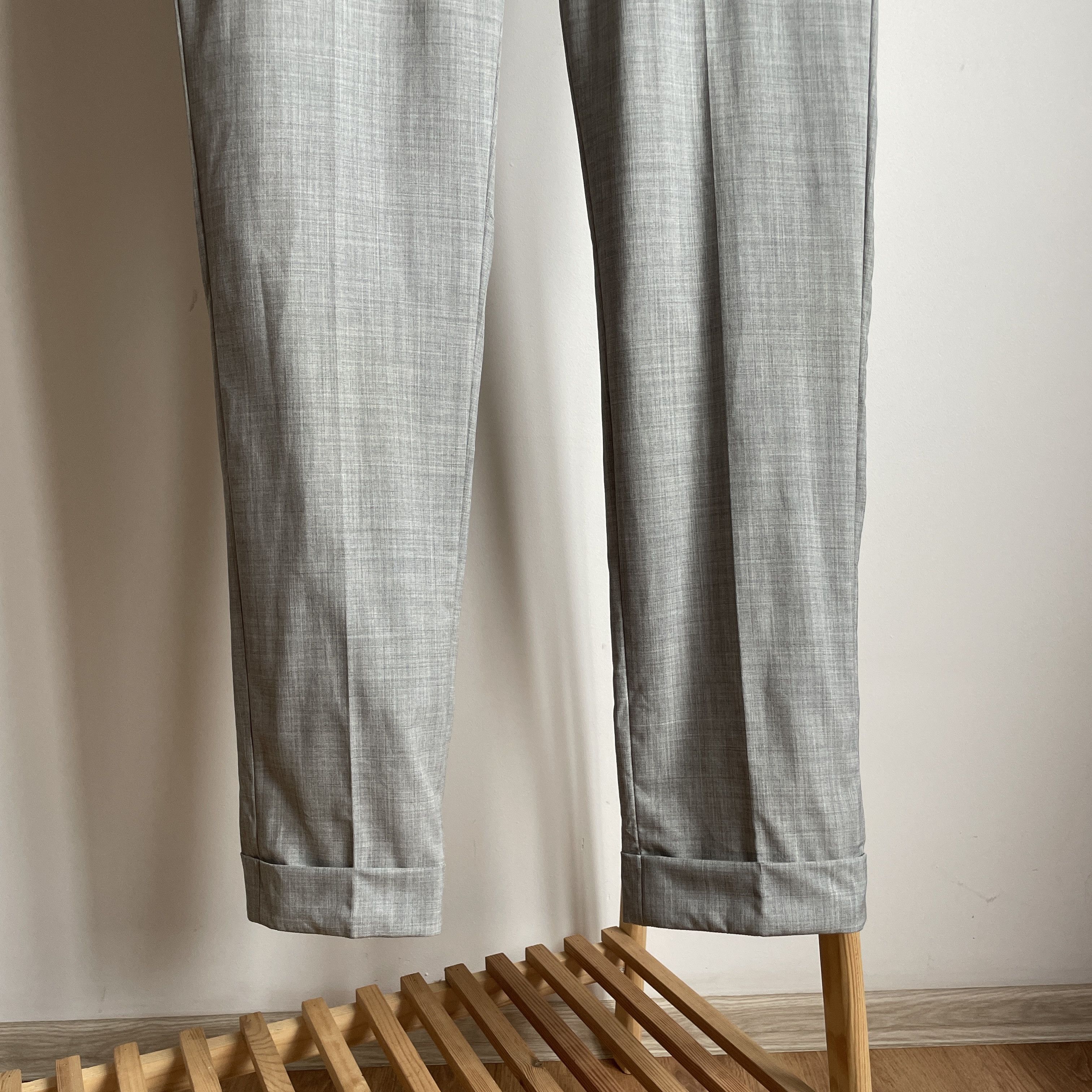 Suitsupply Suitsupply Brescia Turn-Up SF Wool Slim Fit Dress Trousers Size 42R - 5 Thumbnail