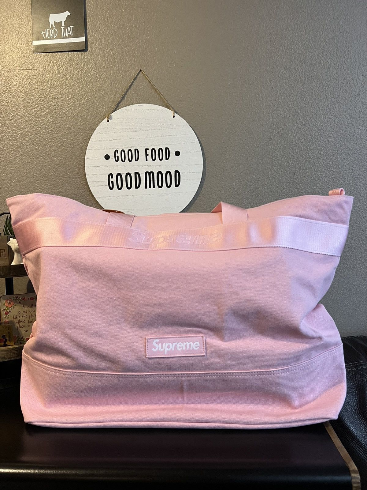 Supreme Tote Bag Light Pink, Men's