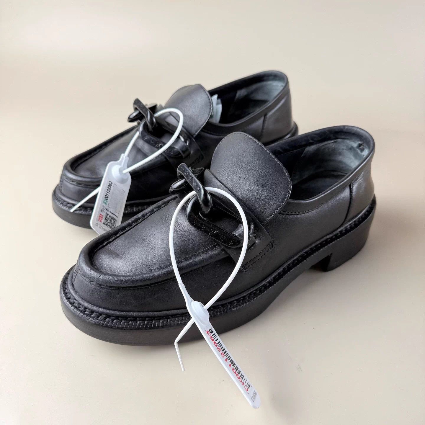 Louis Vuitton LV Black Monogram Lock Loafer 38 95 New Size US 7 / IT 37 - 1 Thumbnail