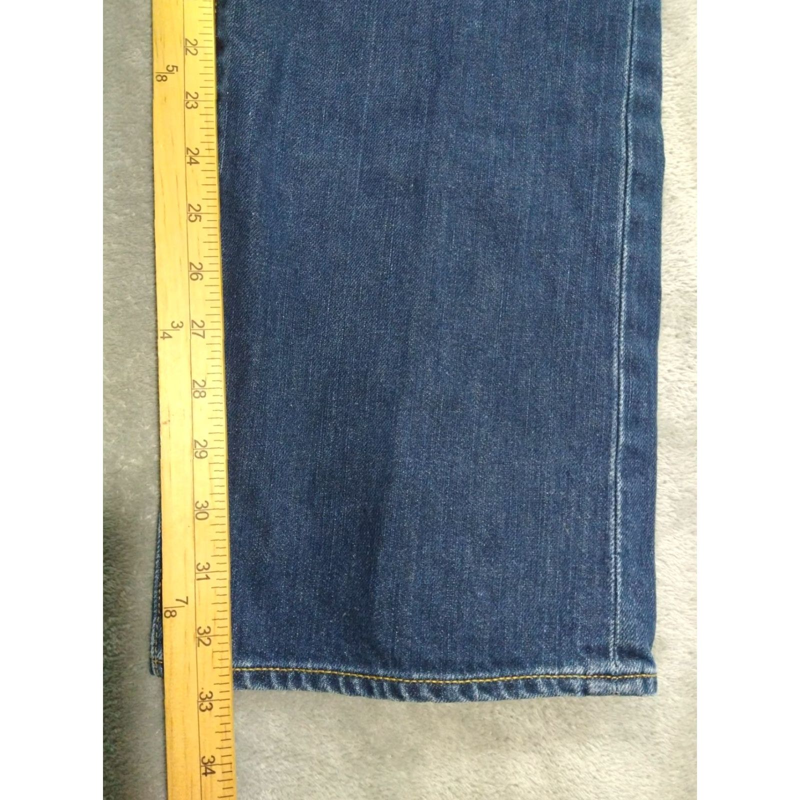 J.Crew J Crew Jeans Mens 36x34 Blue Denim Slim Straight Leg Mid Rise Dark Wash Size US 36 / EU 52 - 5 Thumbnail