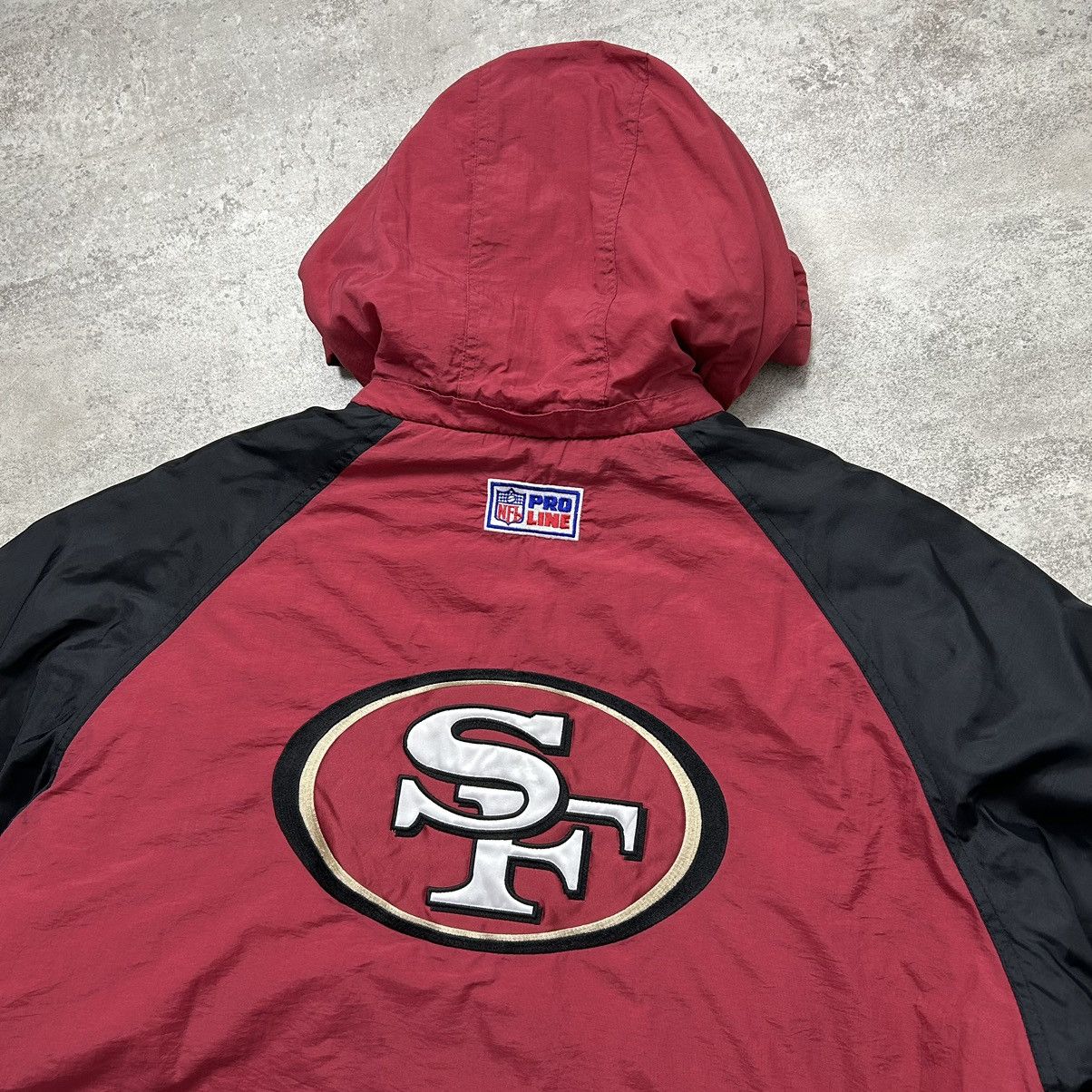 NFL × Starter × Vintage VTG 90s NFL SAN FRANCISCO 49ERS STARTER PUFFER JACKET HOODIE Size US XXL / EU 58 / 5 - 3 Thumbnail