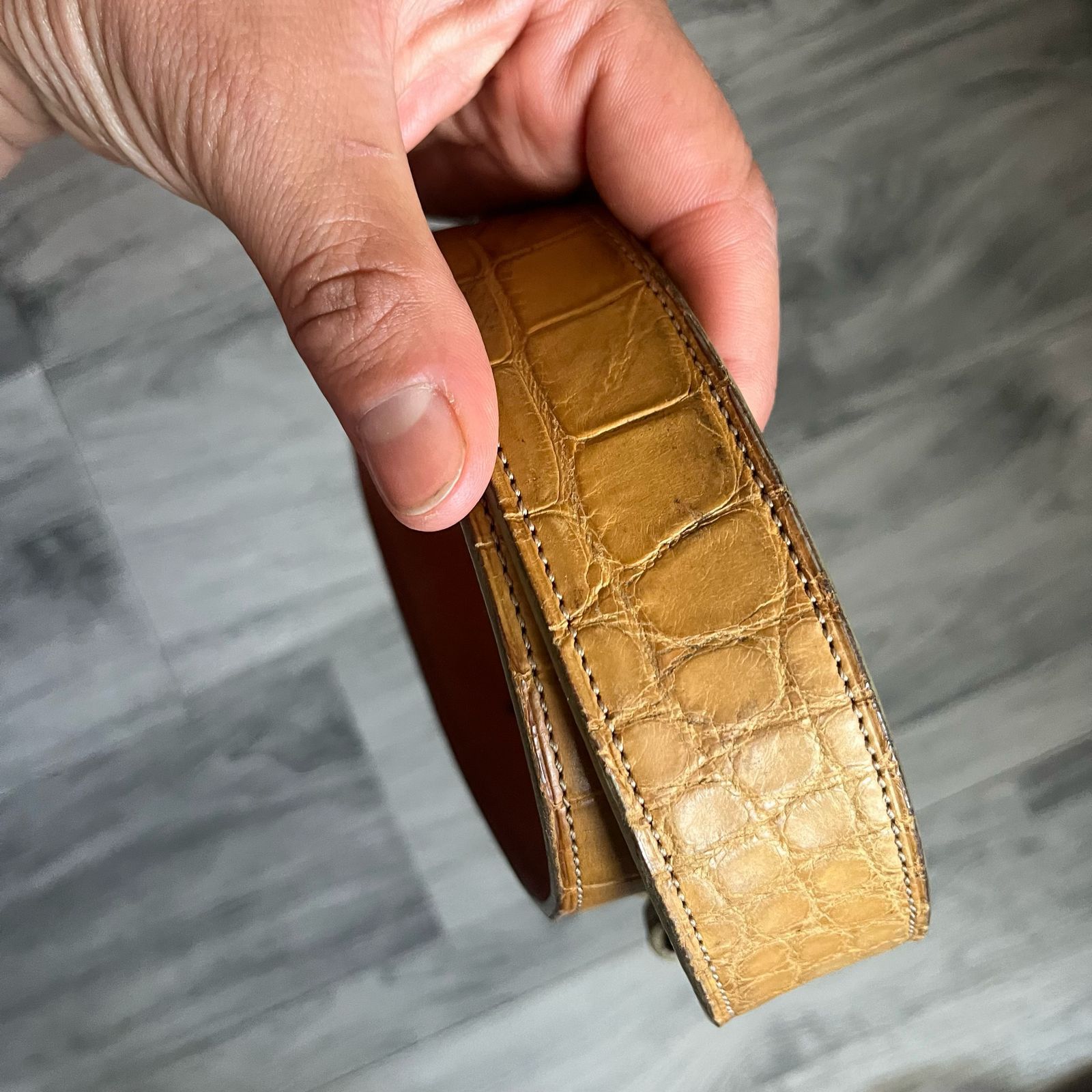 Ralph Lauren Ralph Lauren Alligator Belt Sterling Silver Buckle Italy Size 28 - 3 Thumbnail